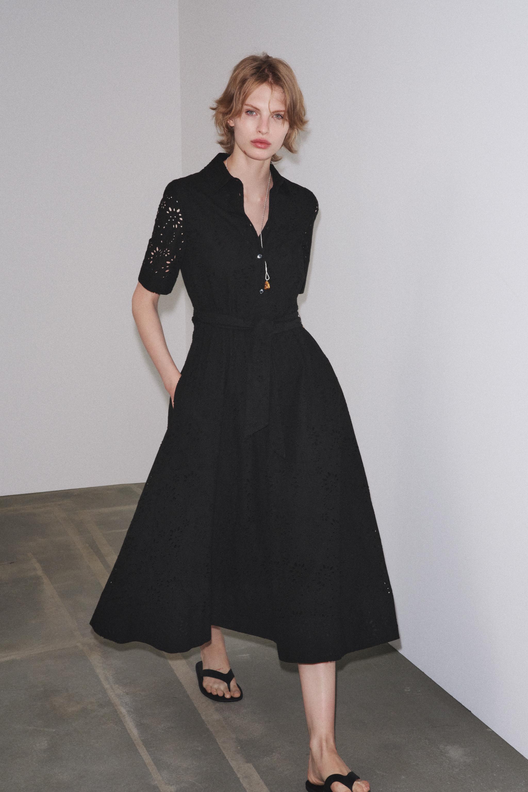 ZW COLLECTION EMBROIDERED SHIRT DRESS