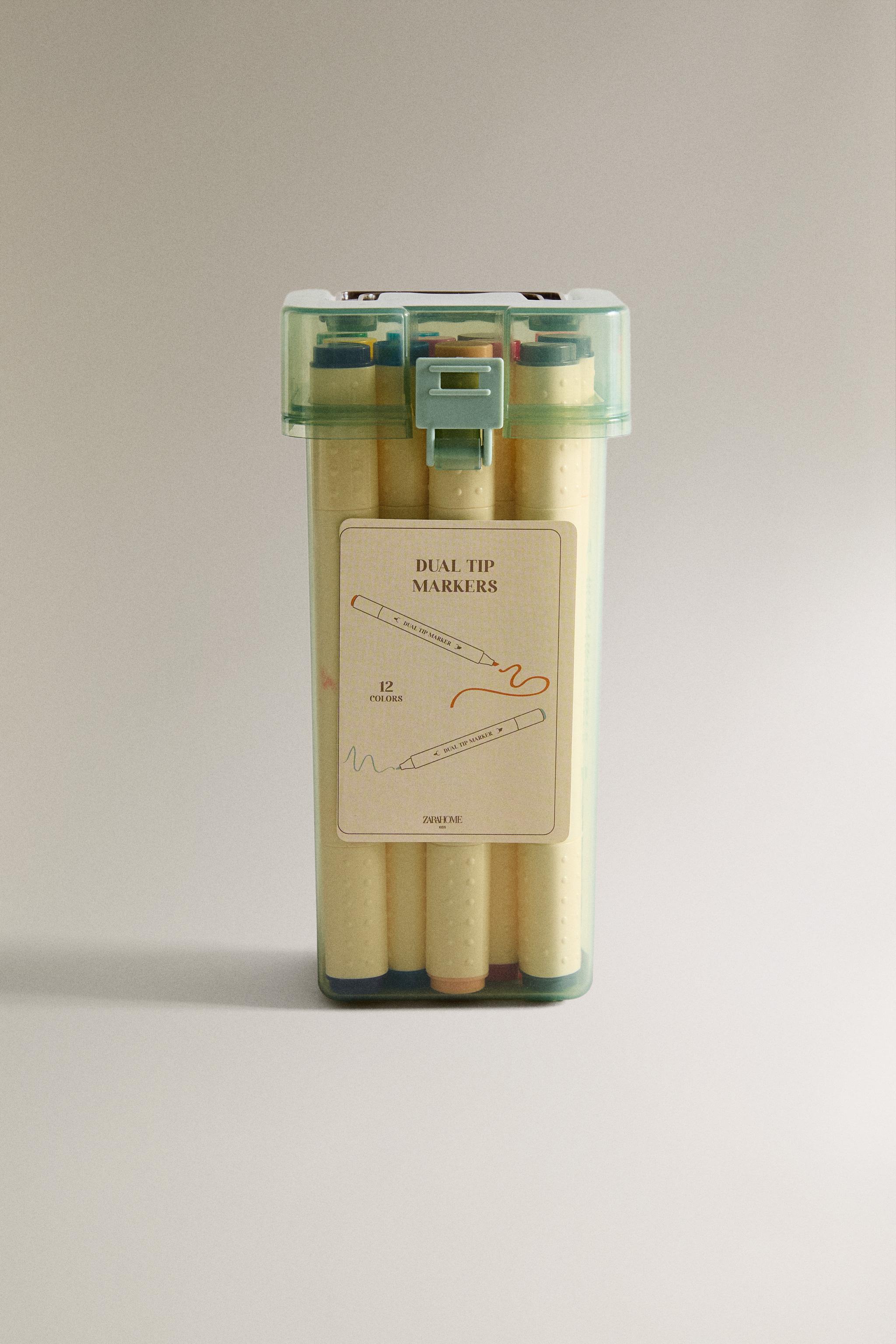 DOUBLE TIPPED MARKERS (SET OF 12)