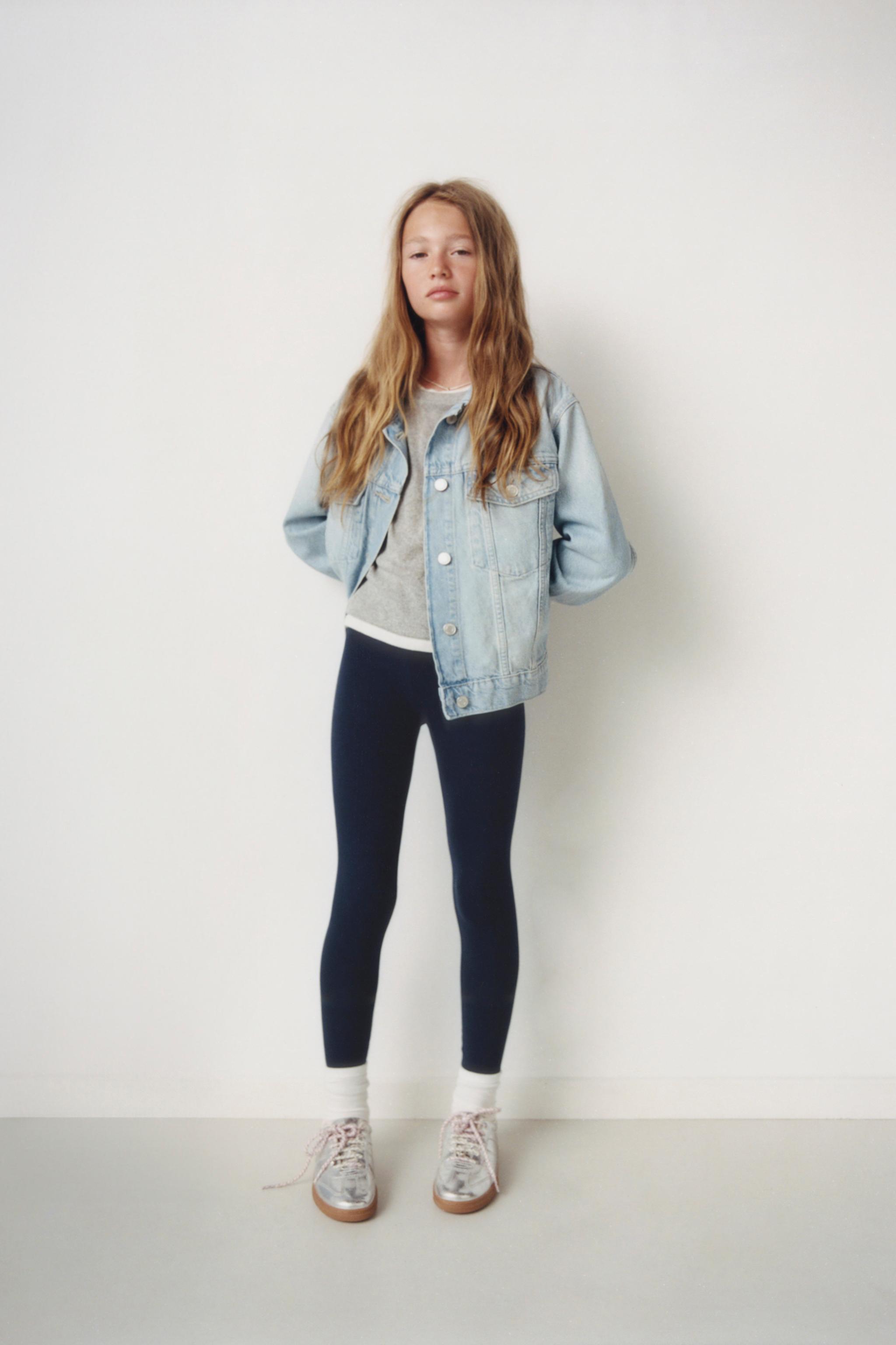 RIBBED LEGGINGS WITH LABEL