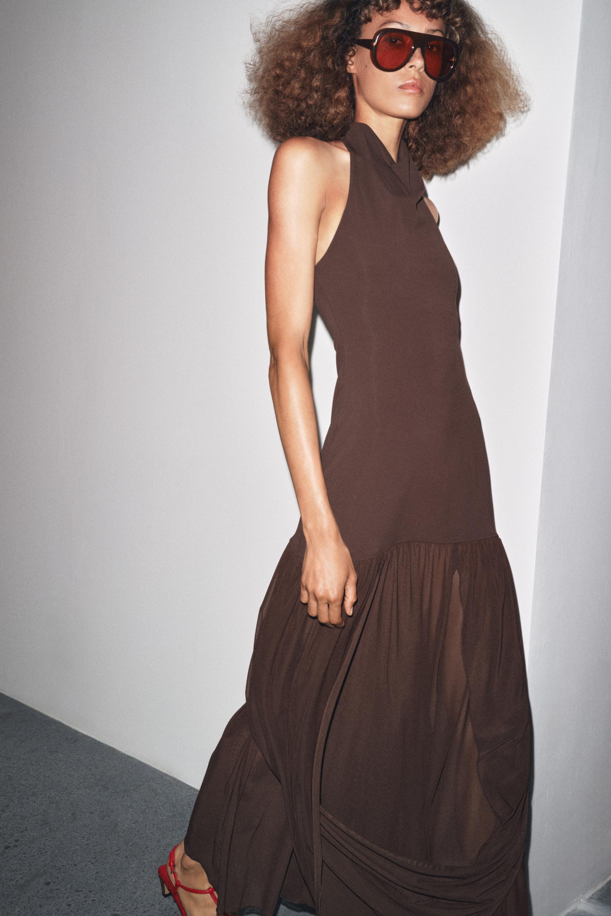 COMBINATION HALTER DRESS