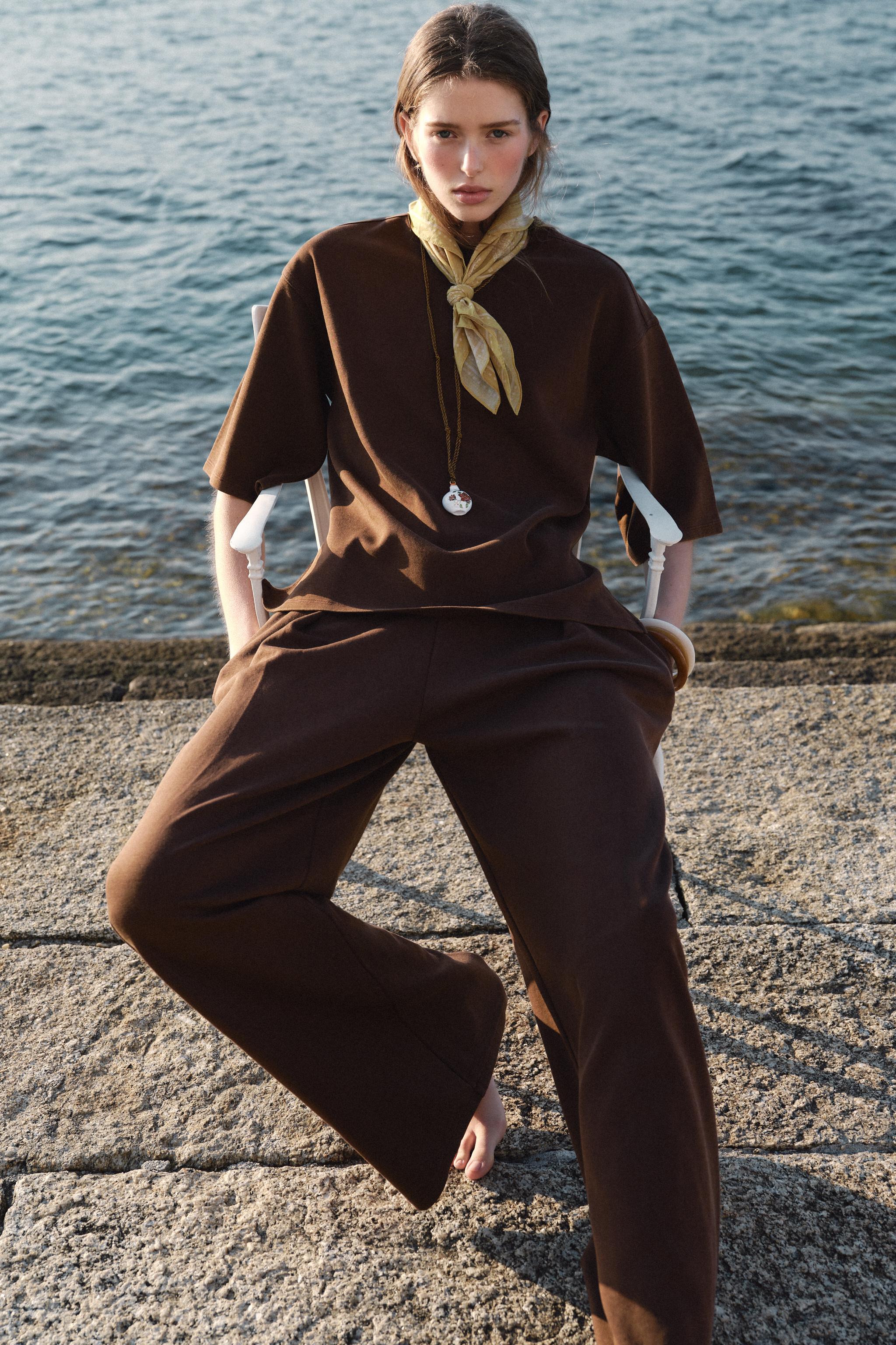 WASHED EFFECT INTERLOCK T-SHIRT