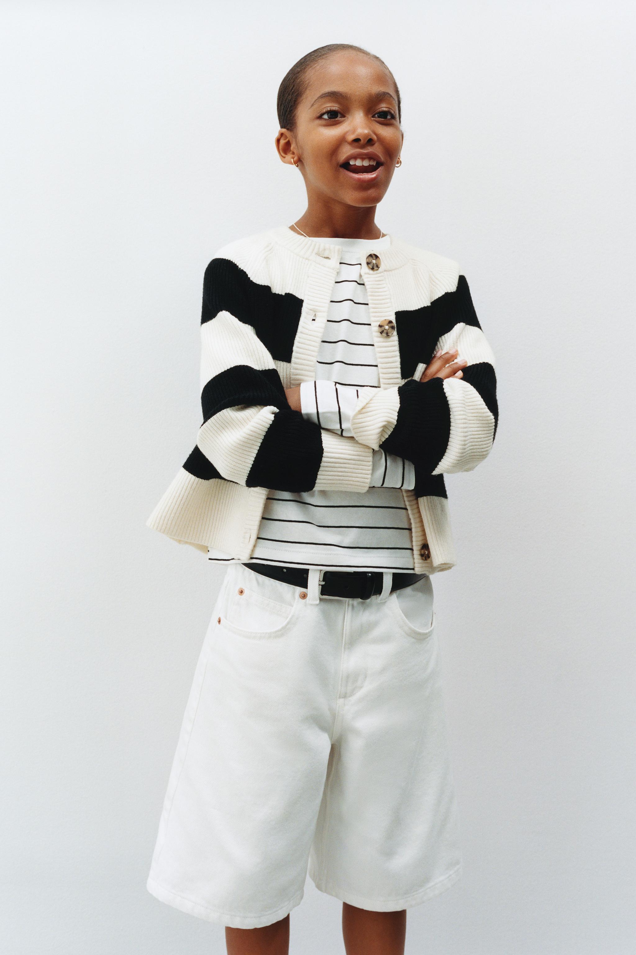 STRIPED KNIT CARDIGAN