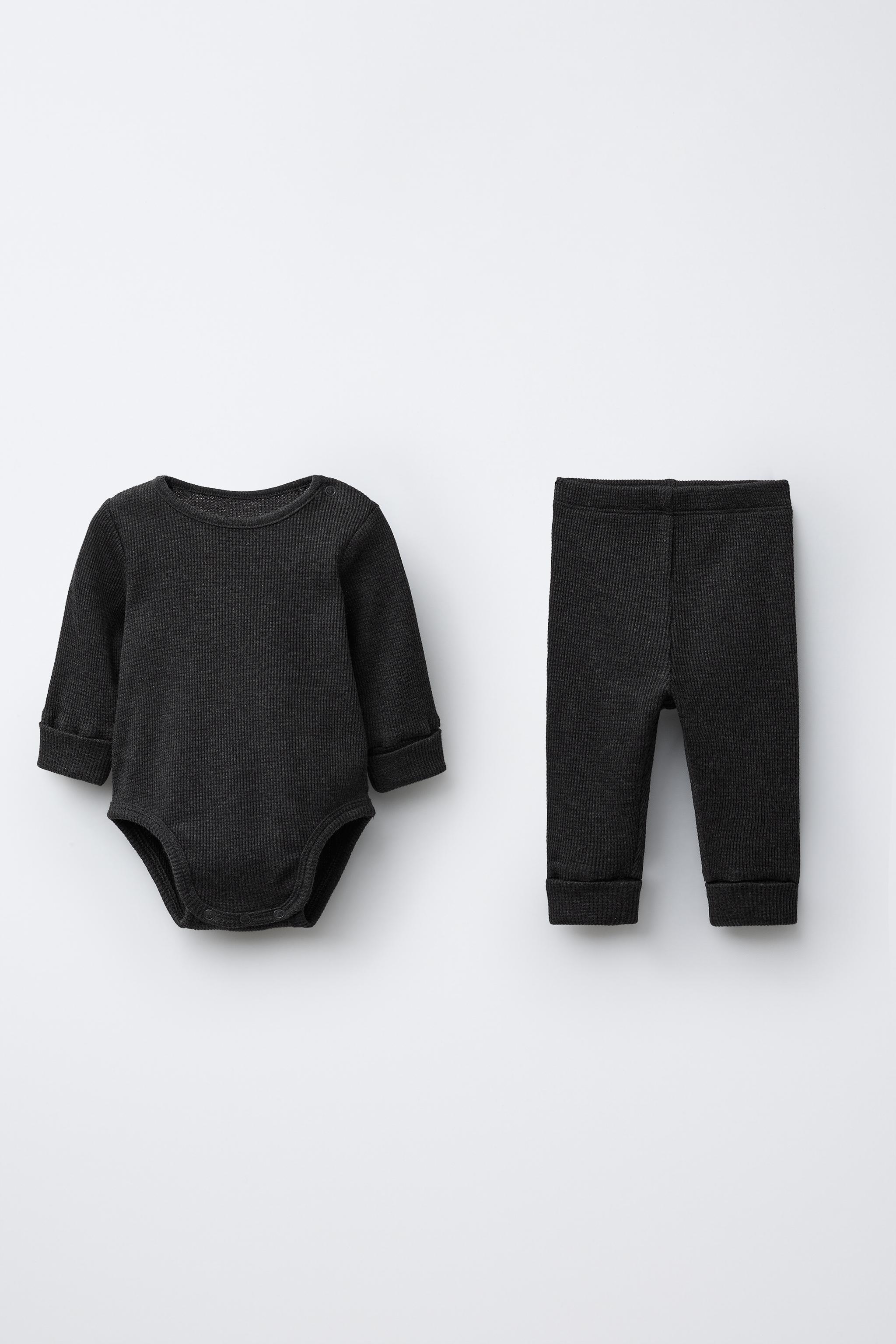 WAFFLE BODYSUIT AND LEGGING SET