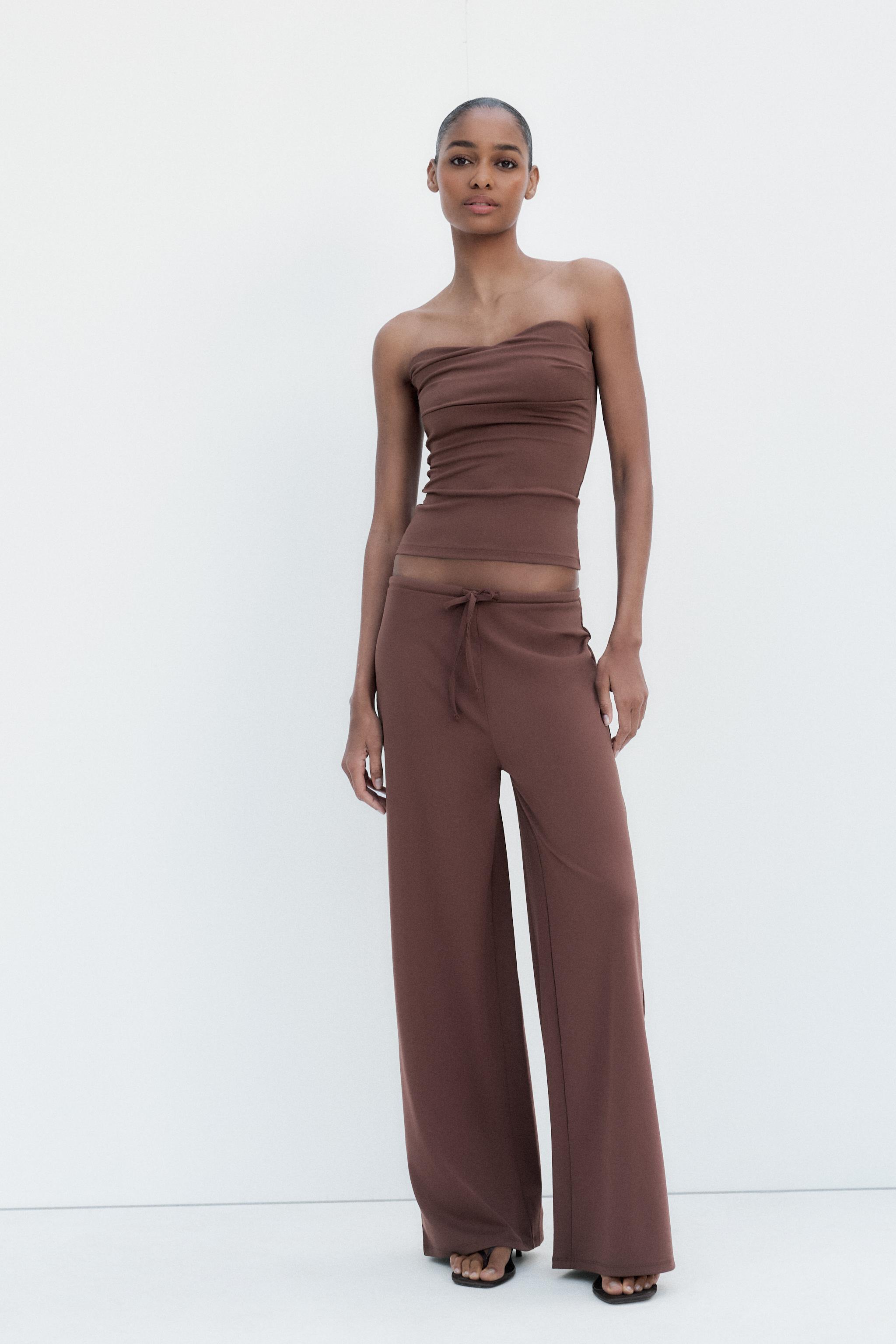 TEXTURED STRAIGHT LEG PANTS