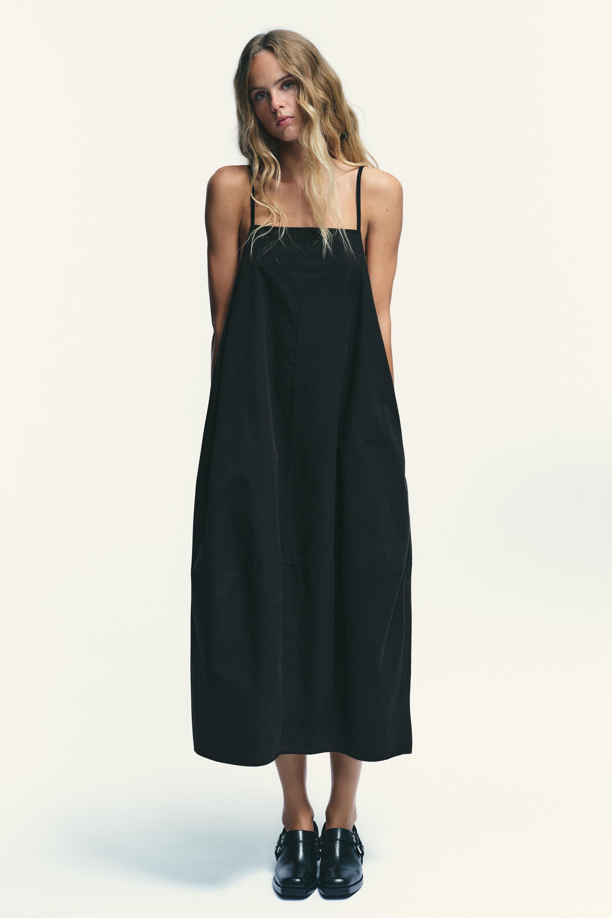 MIDI DRESS WITH BACK PLEAT