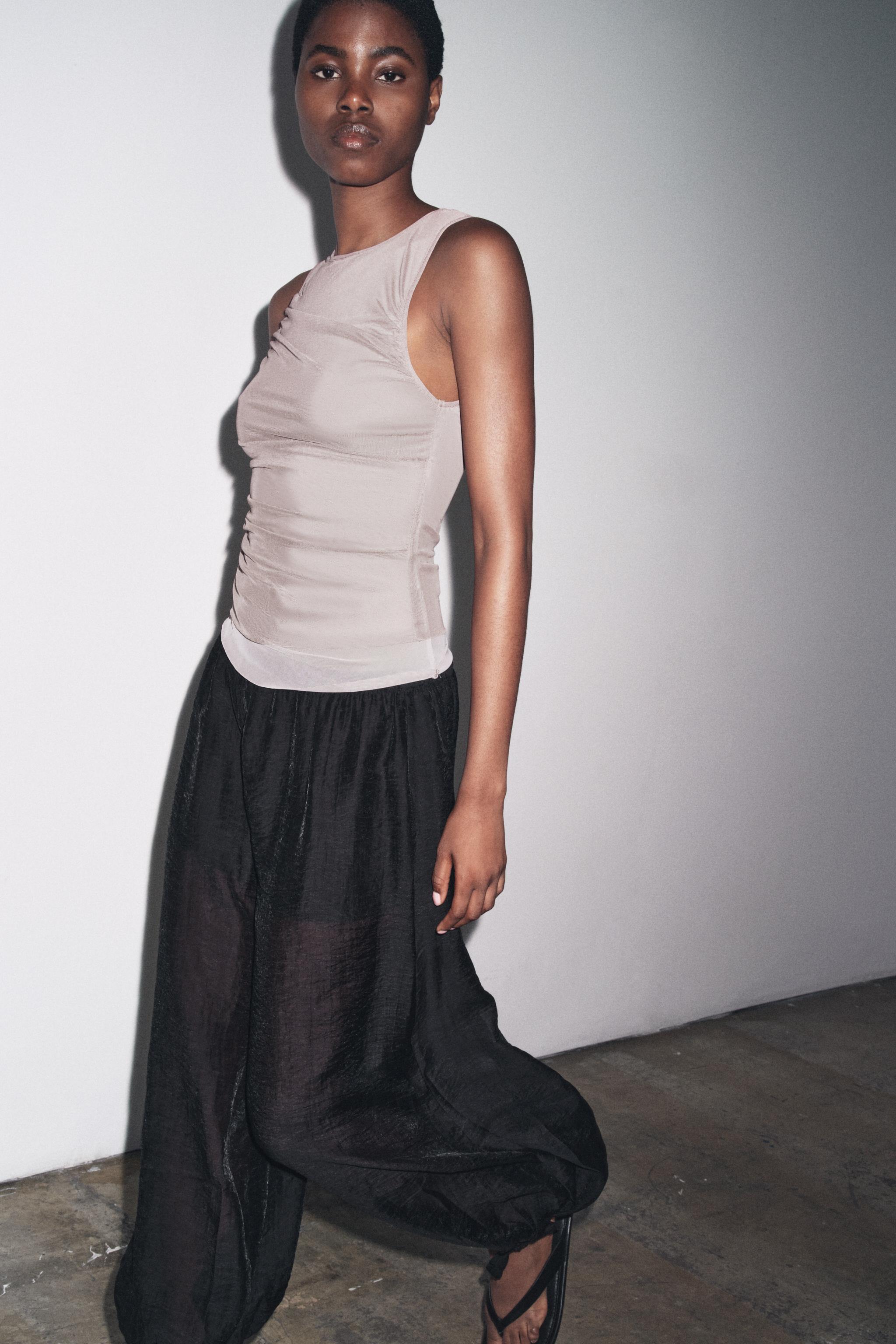 DOUBLE TULLE EFFECT T-SHIRT