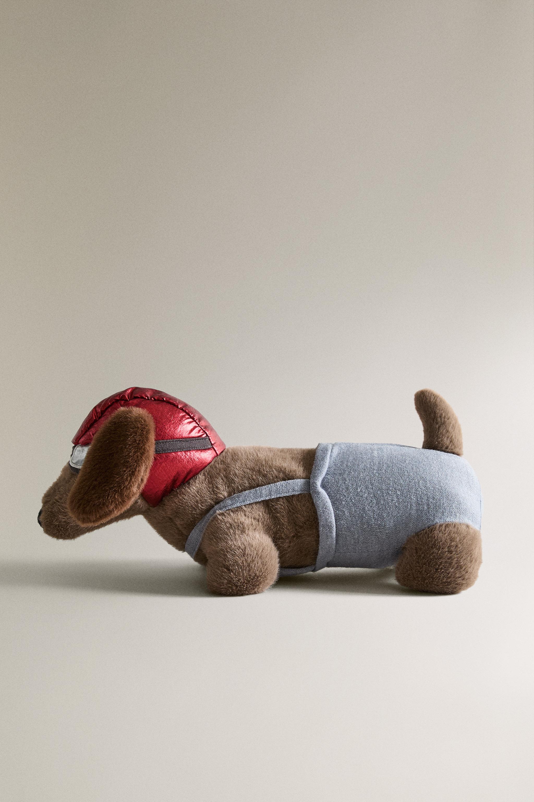 CHILDREN'S DACHSHUND AVIATOR PLUSH TOY