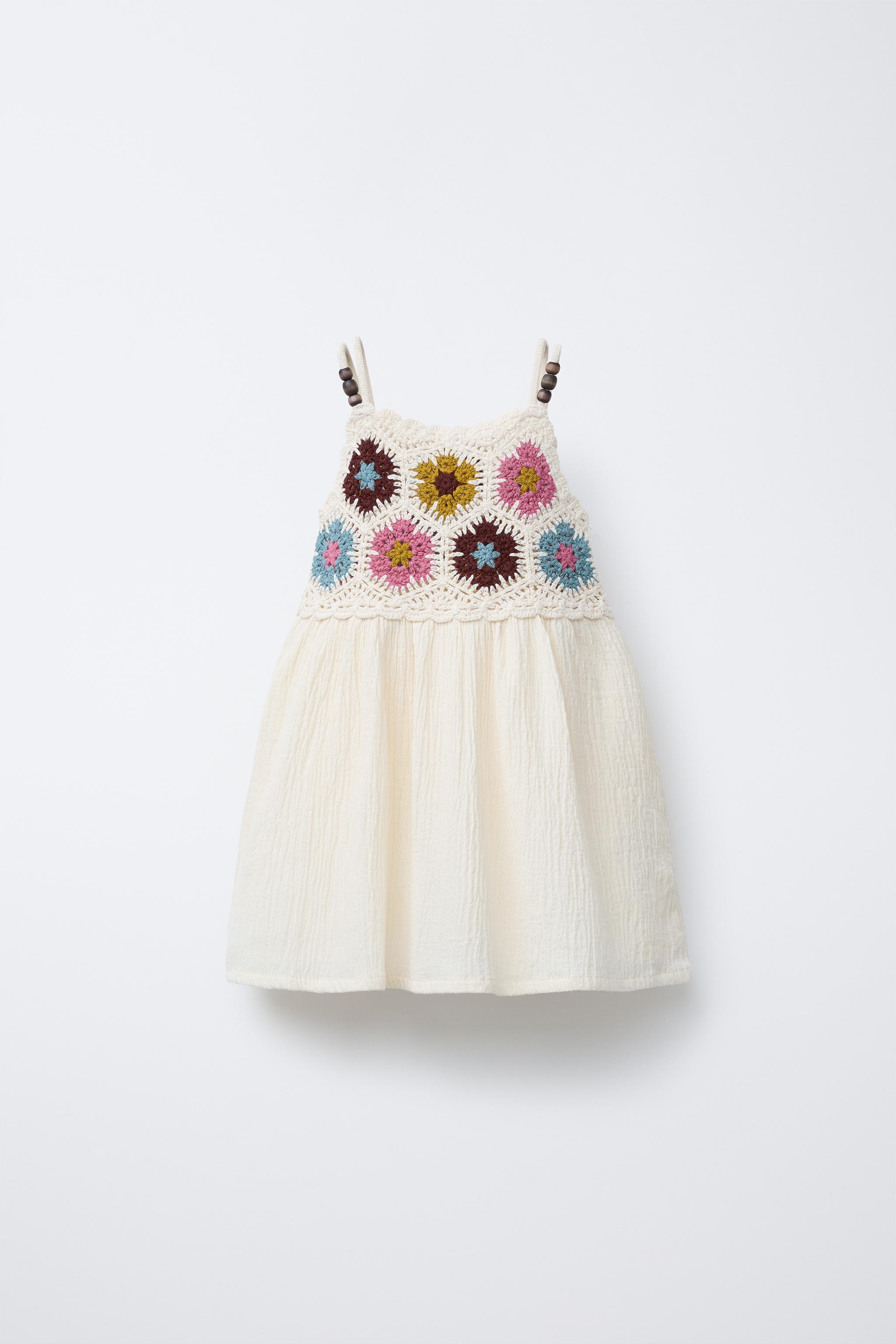 CROCHET KNIT AND BEADED DRESS