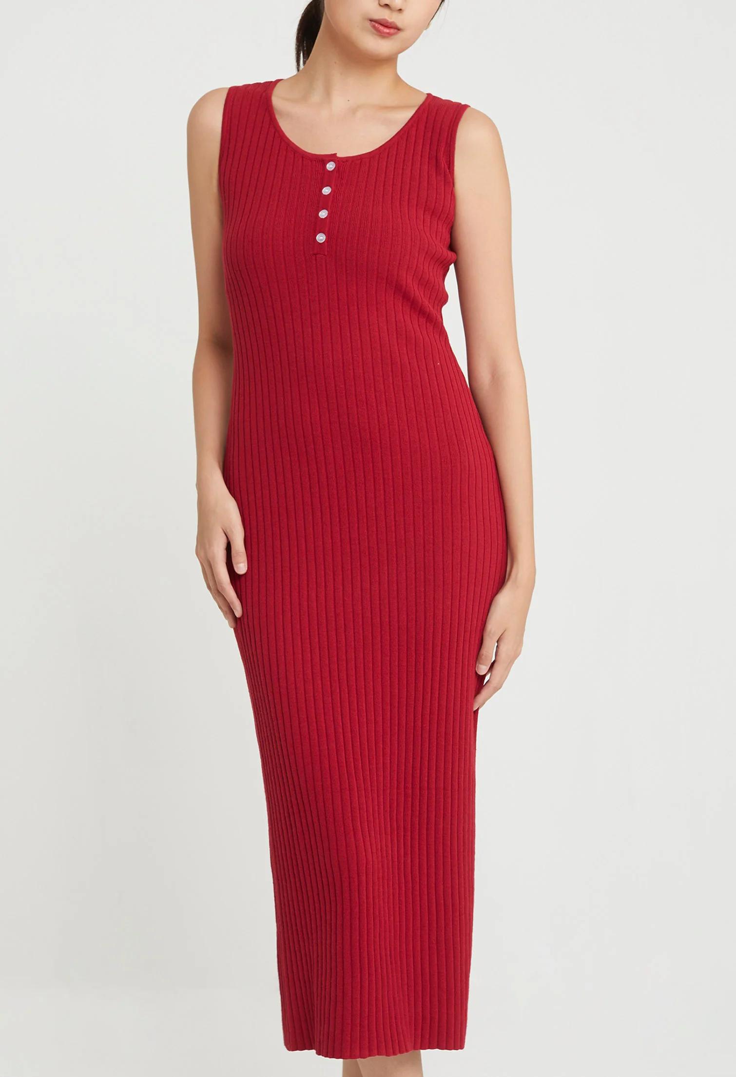 Everyday Button Bodycon Dress