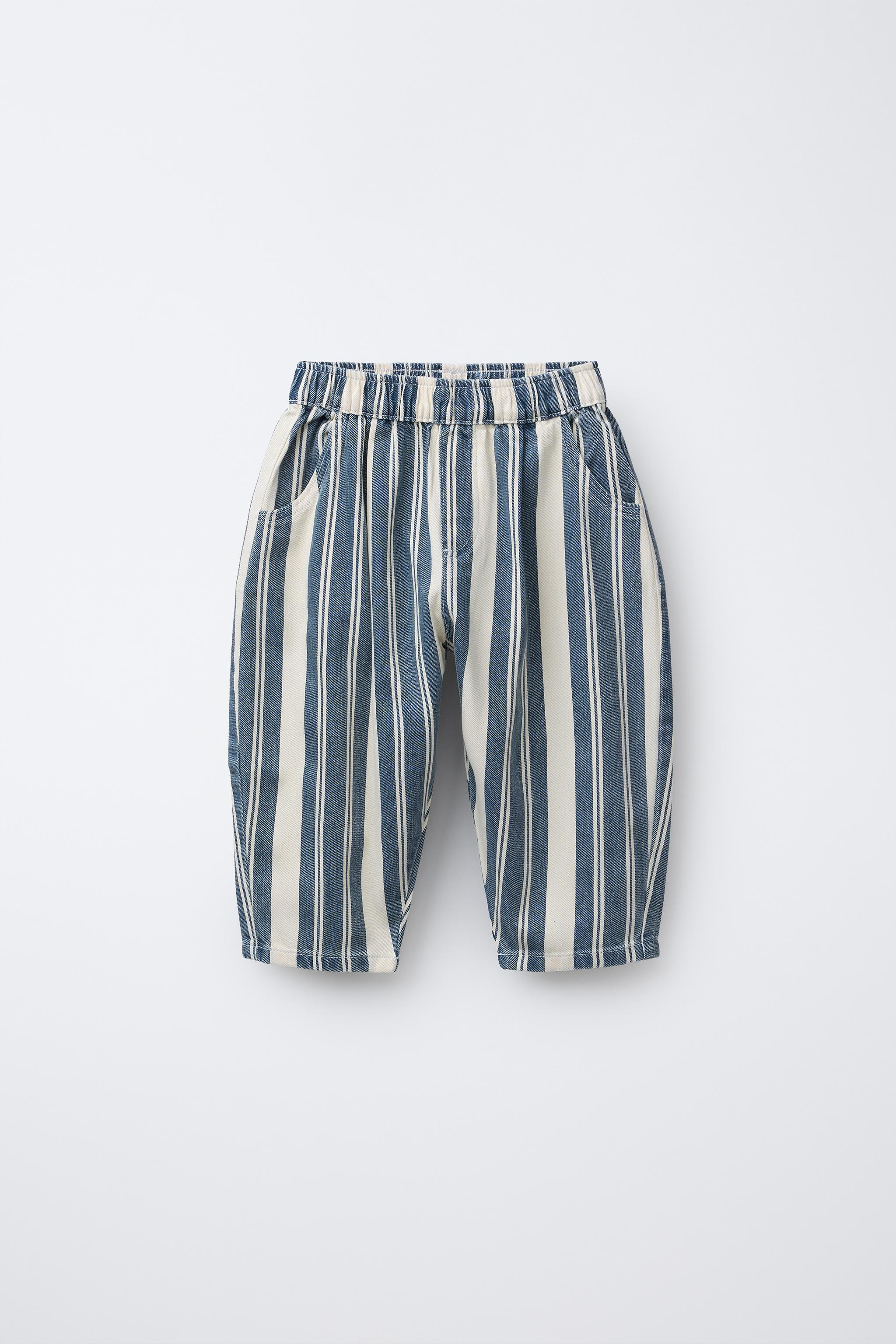 STRIPED RELAXED TWILL PANTS
