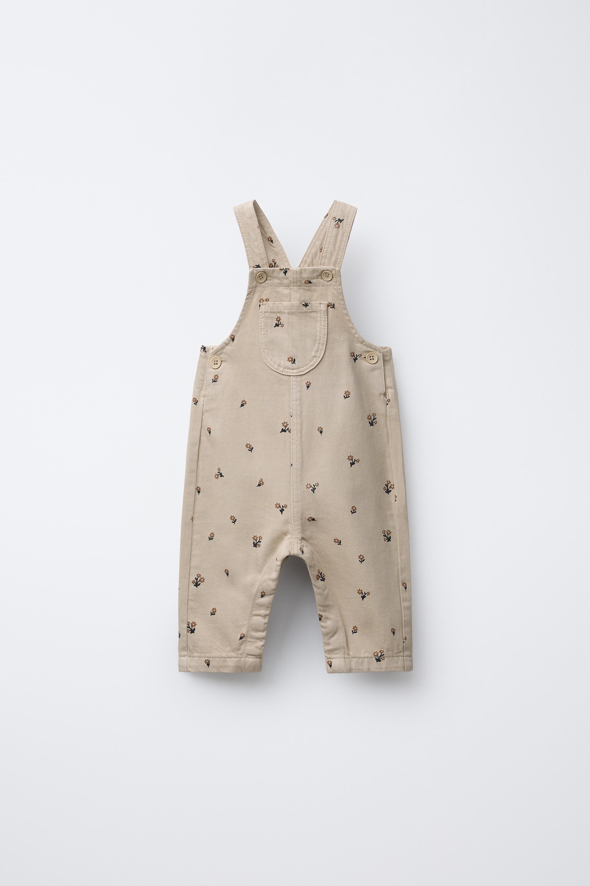 FLORAL TWILL OVERALLS