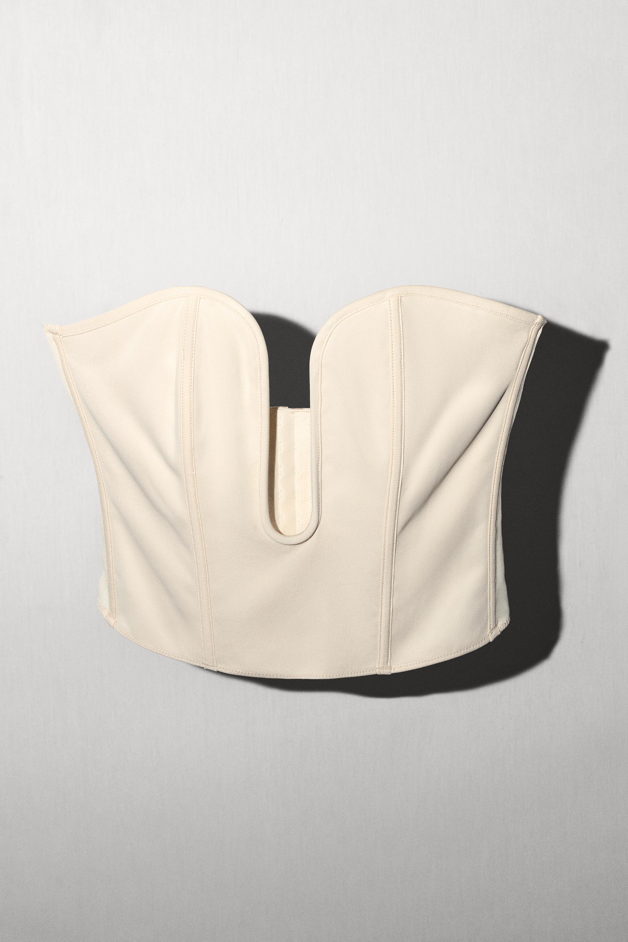 VISCOSE CORSET WITH METAL PIECE