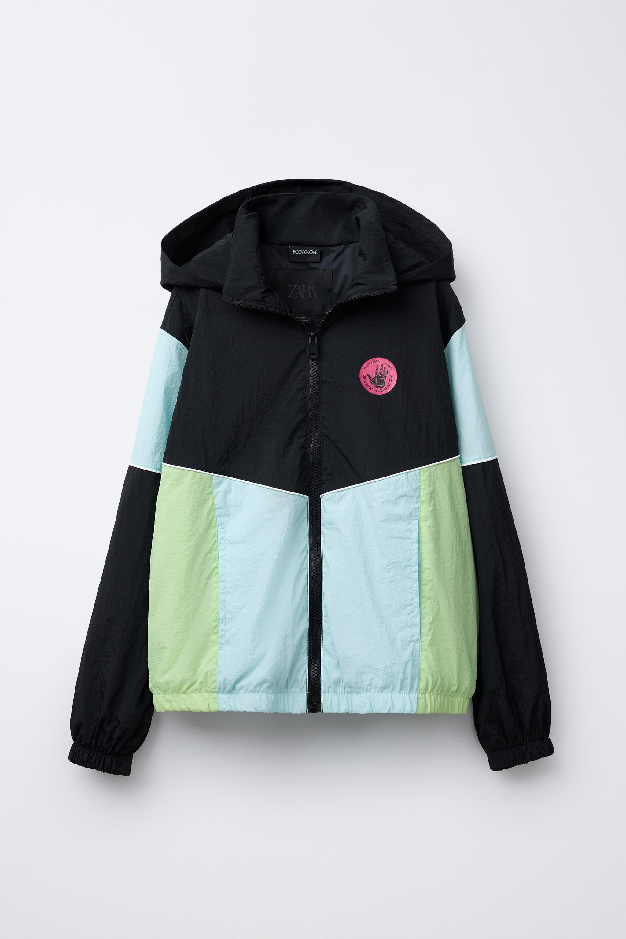 ZARA X BODY GLOVE ® COLOR BLOCK LIGHTWEIGHT RAINCOAT