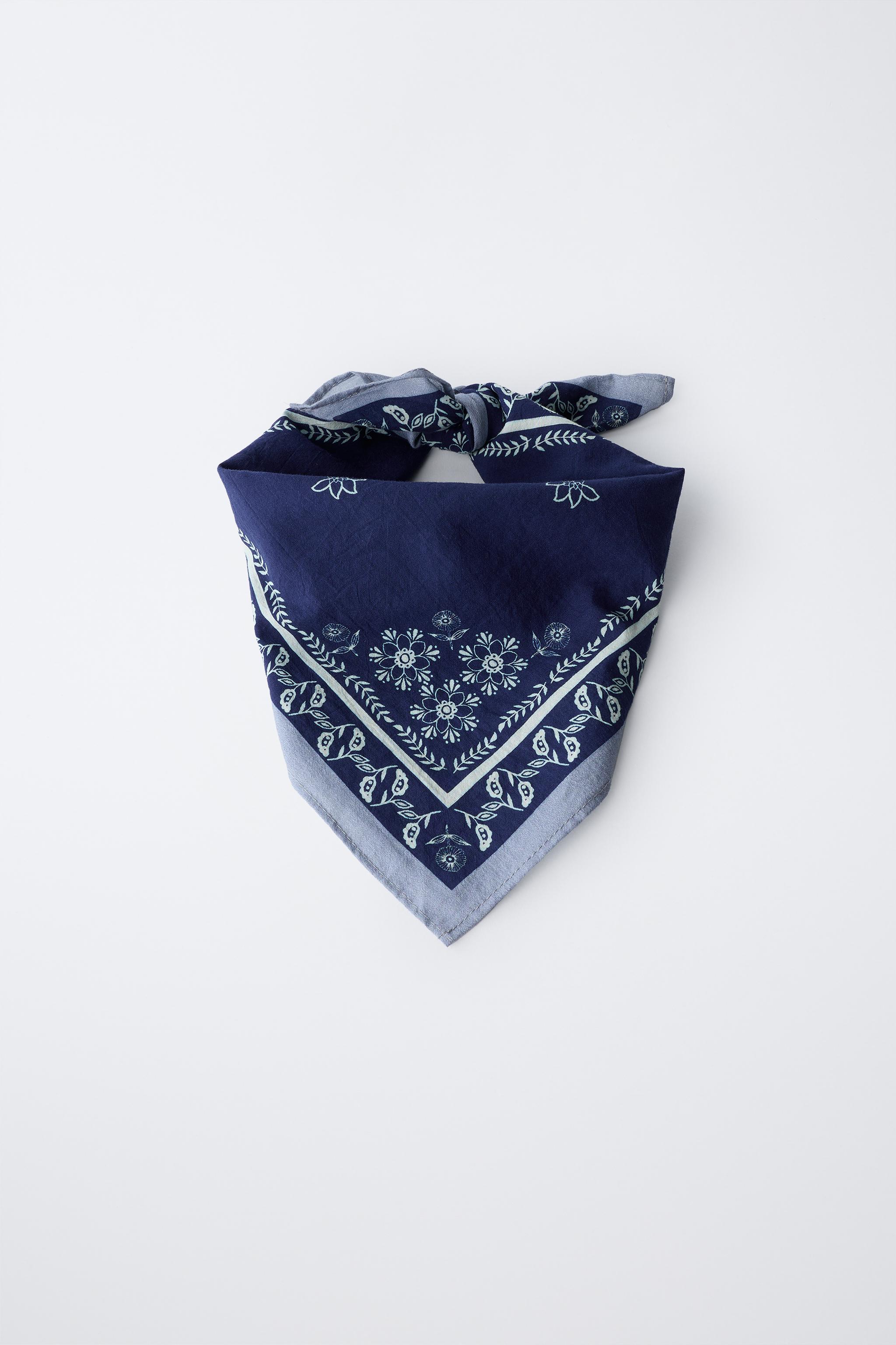 SQUARE FLORAL PRINT BANDANA