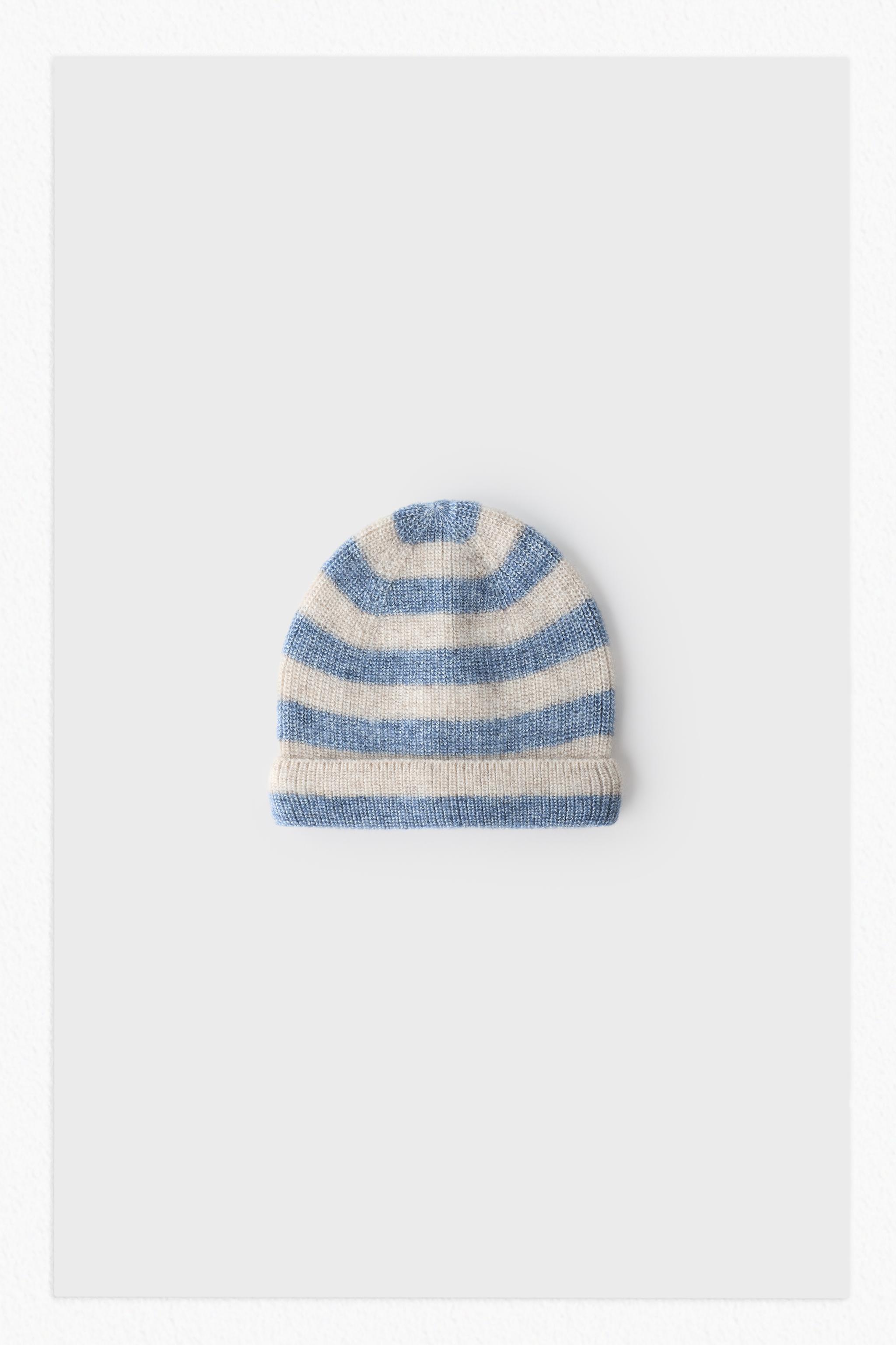 STRIPED WOOL AND CASHMERE HAT