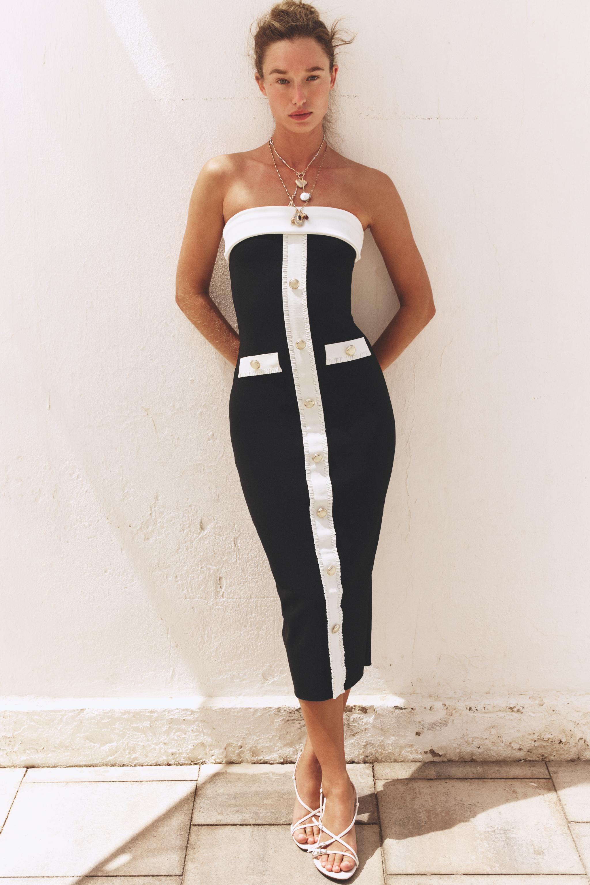 CONTOURING STRETCH BANDEAU DRESS