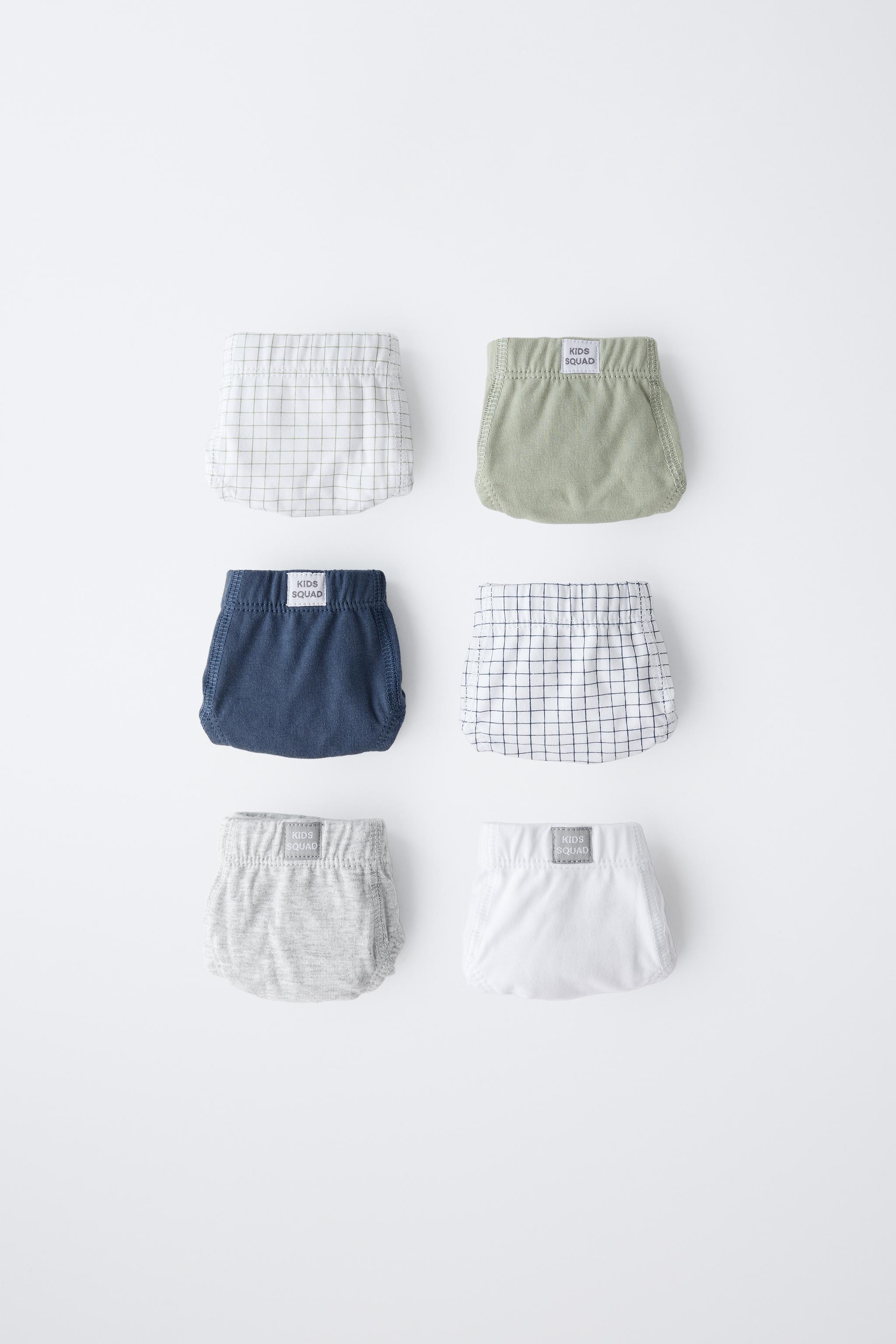 2-6 YEARS/ SIX-PACK OF CHECKERED BRIEFS