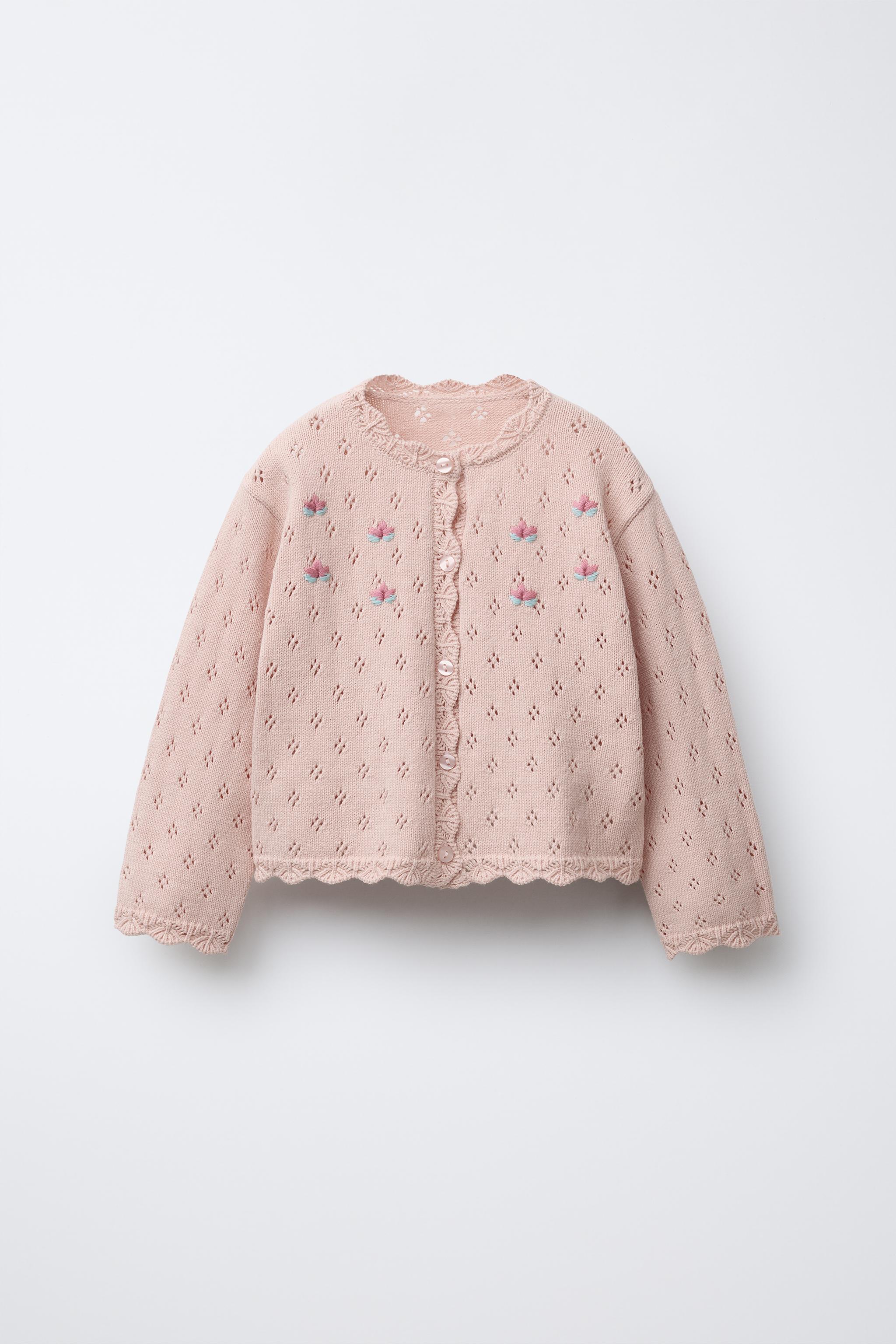 FLORAL KNIT CARDIGAN