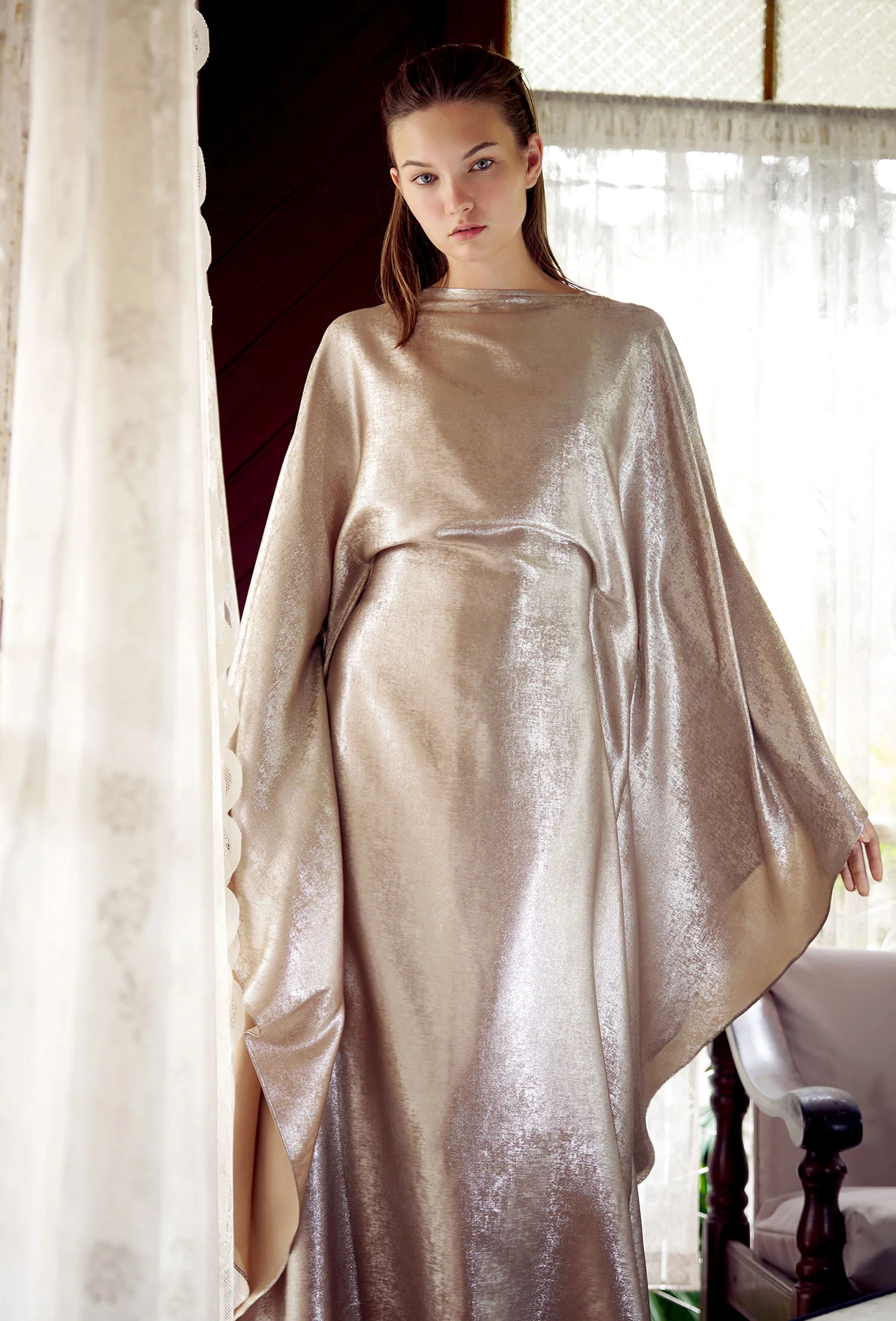 Satin Glitz Maxi Kaftan