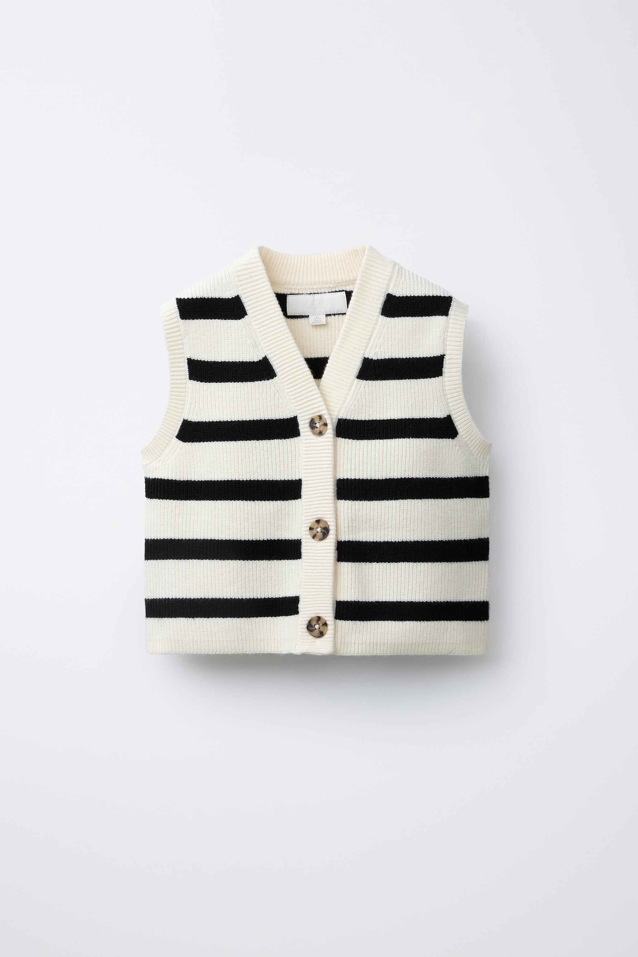 STRIPED KNIT VEST