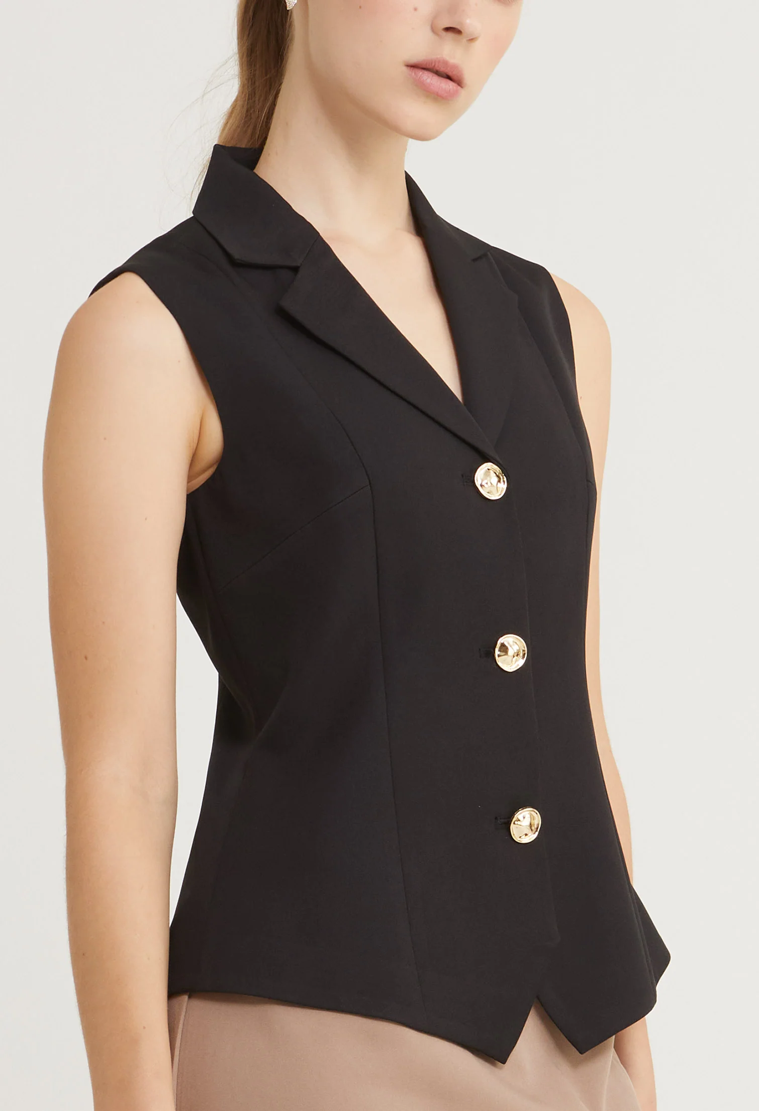 Golden Muse Cinched Vest