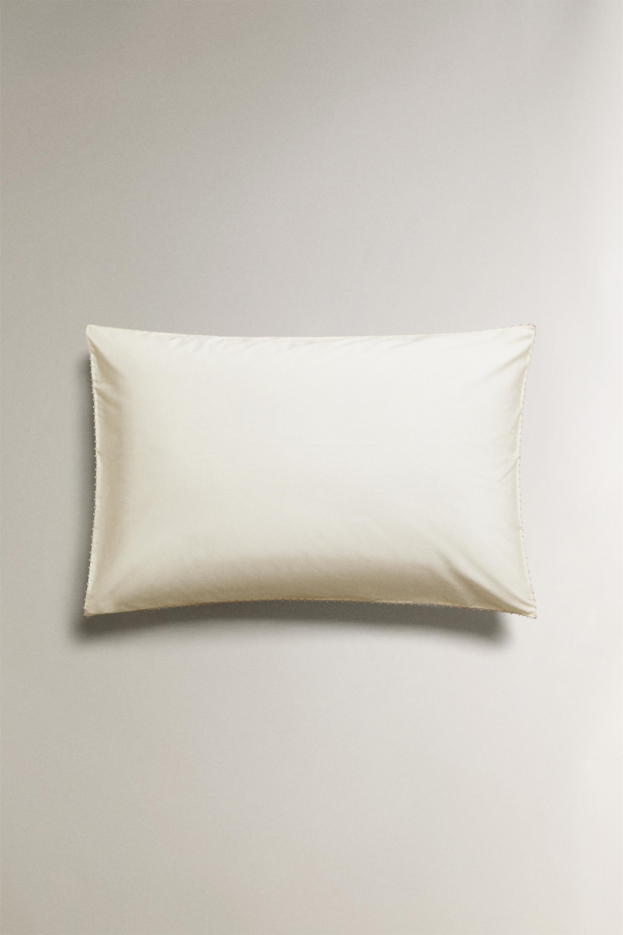 CHILDREN'S EMBROIDERED PILLOWCASE WITH TRIM DETAIL