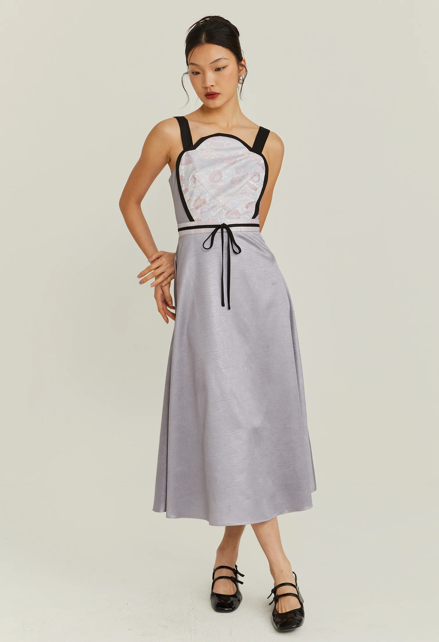 Moonlit Curve Midi Dress