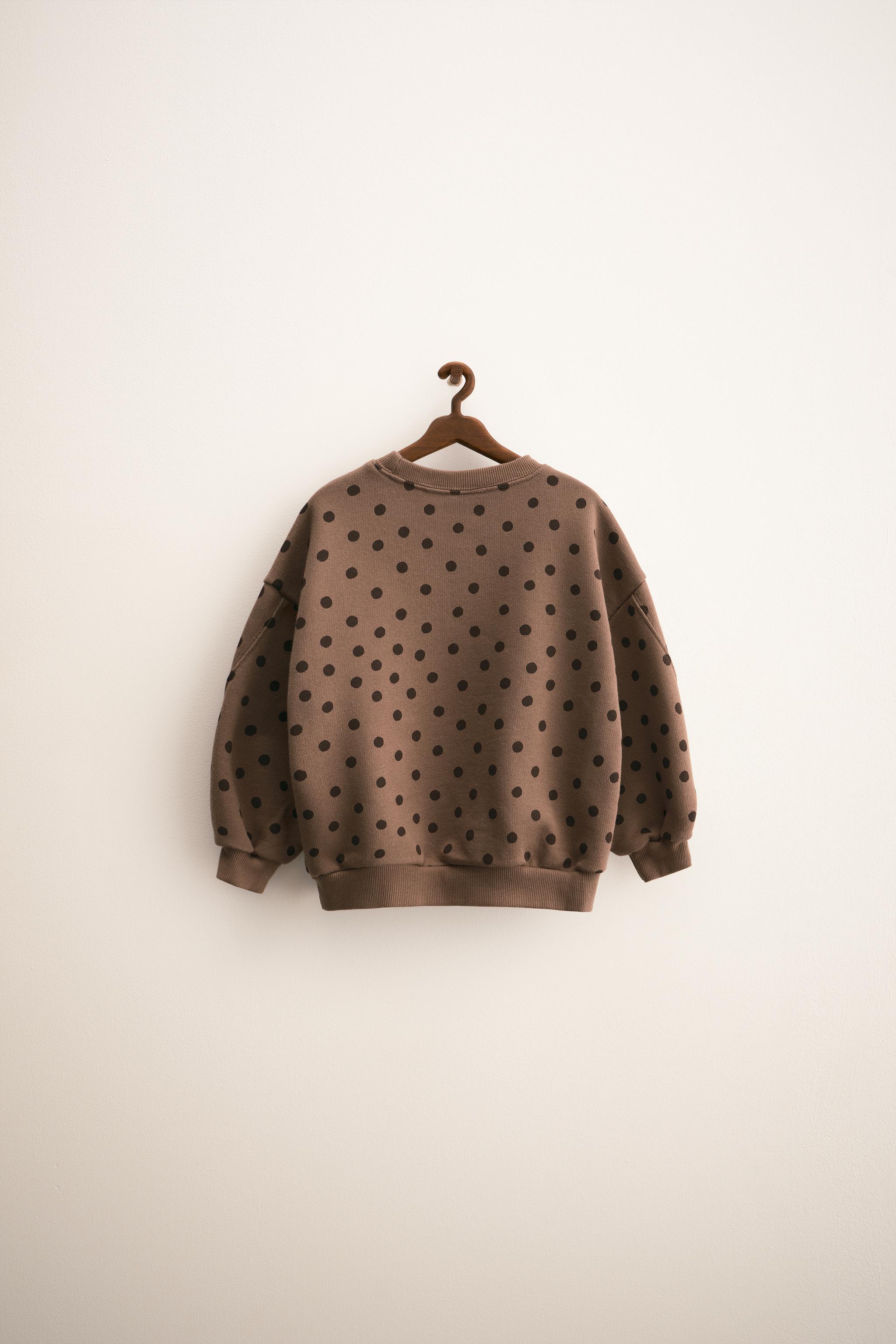 ZARA TIMELESS - POLKA DOT PRINT SWEATSHIRT