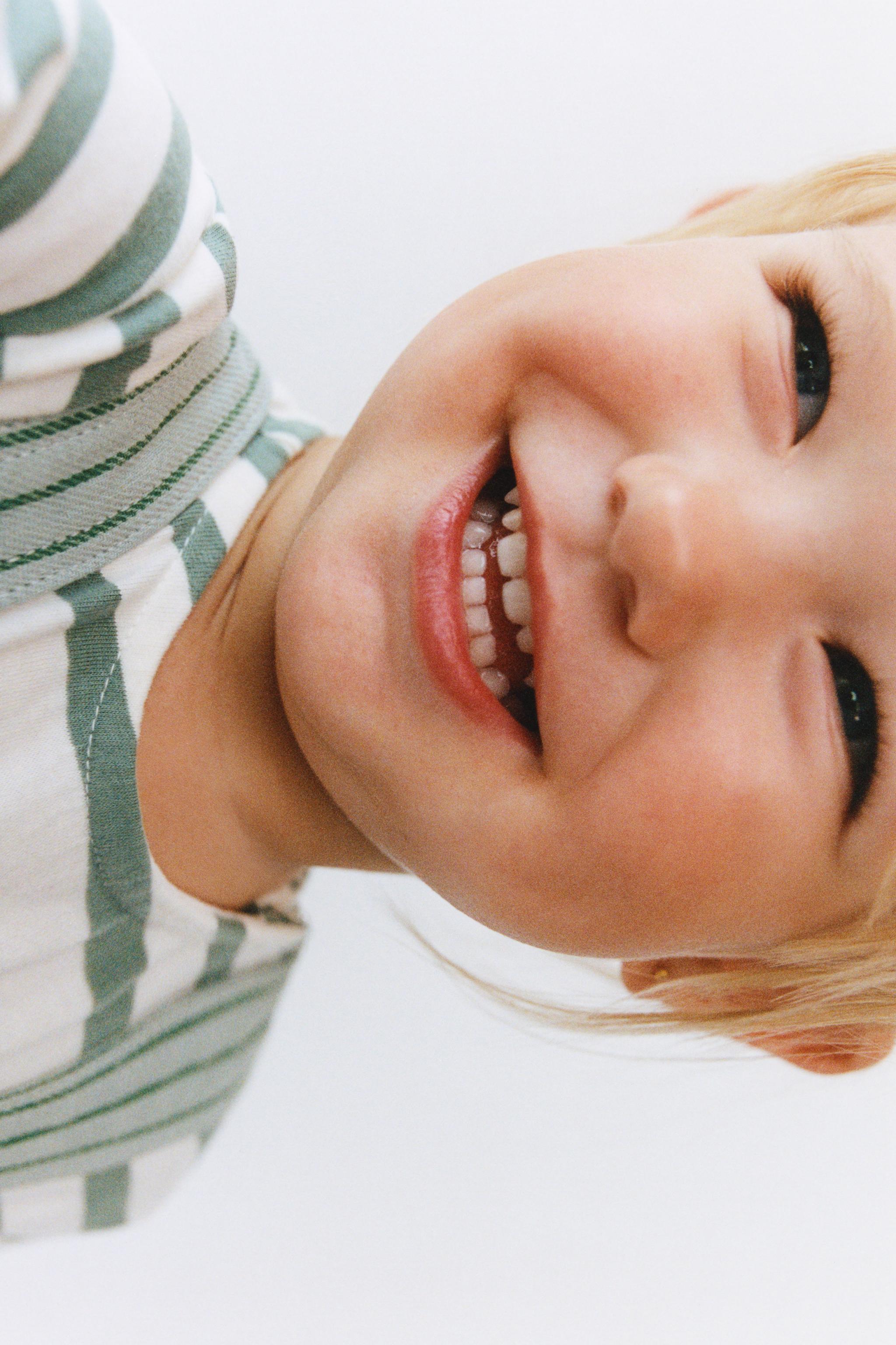 STRIPED TWILL OVERALLS