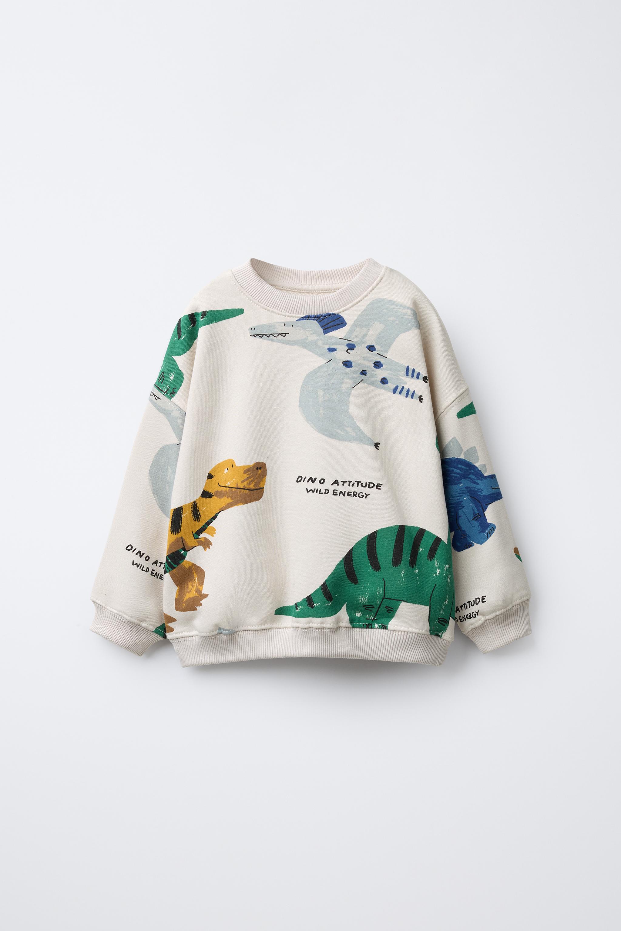 DINOSAUR PRINT SWEATSHIRT