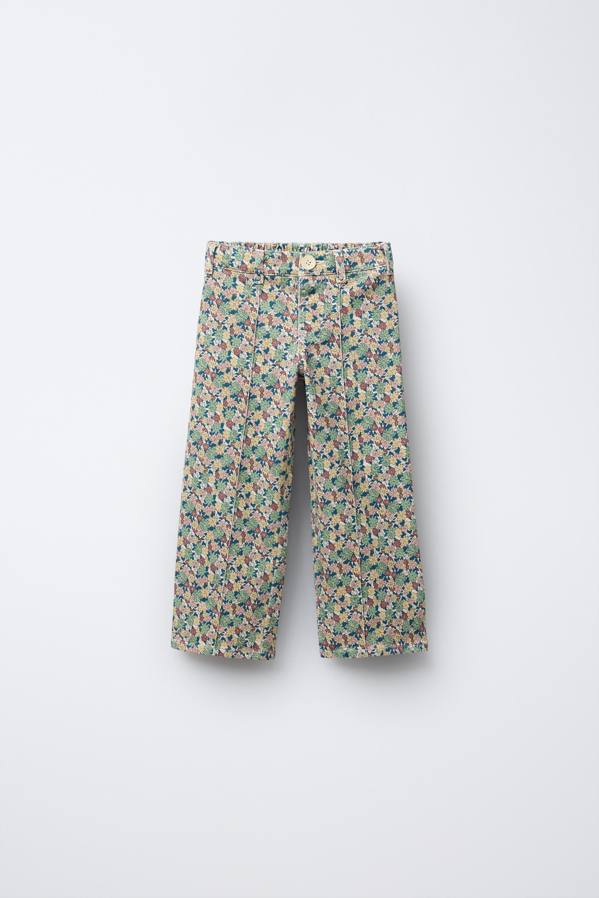 FLORAL TWILL SAILOR PANTS