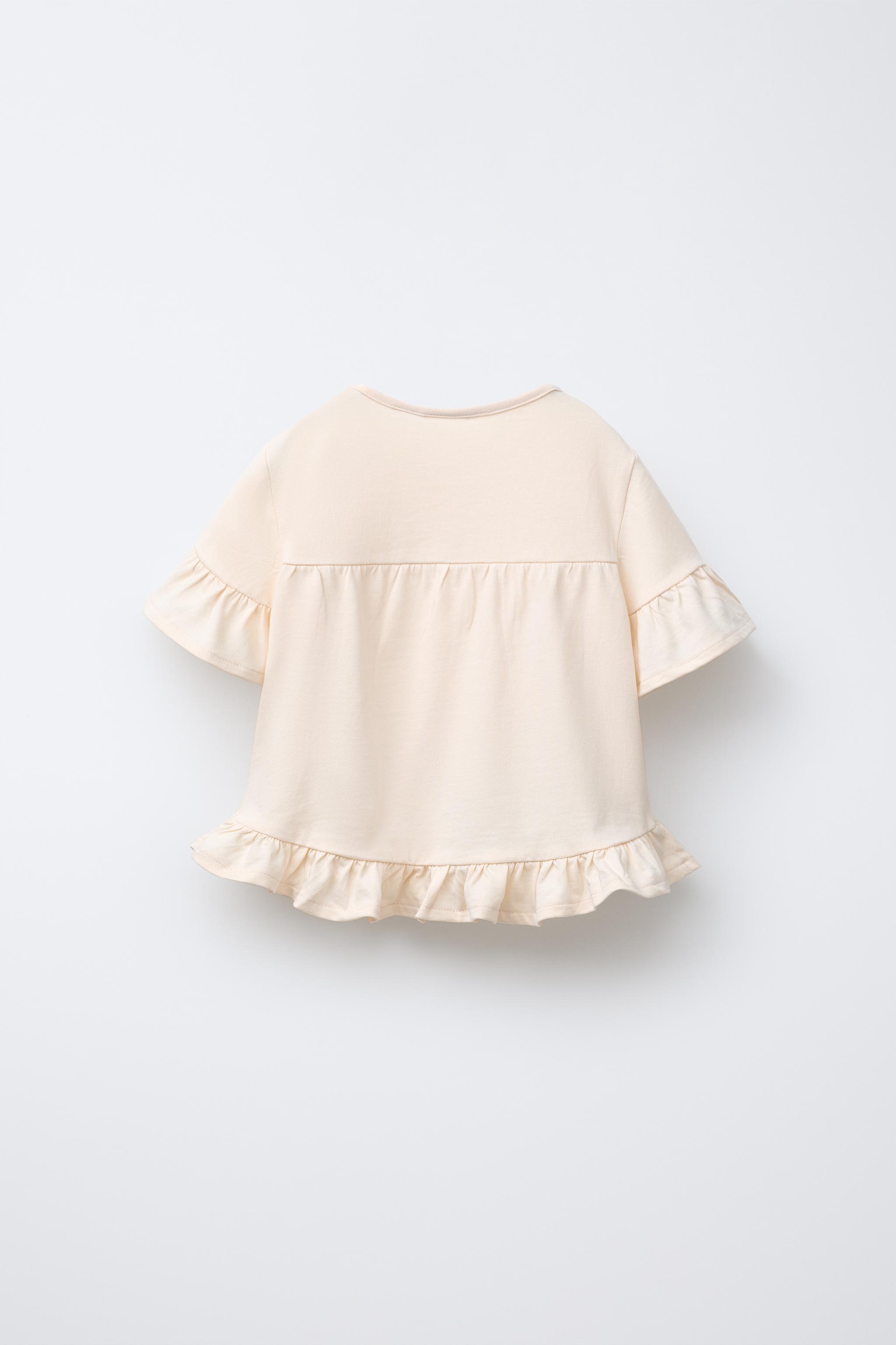 PLAIN RUFFLED T-SHIRT