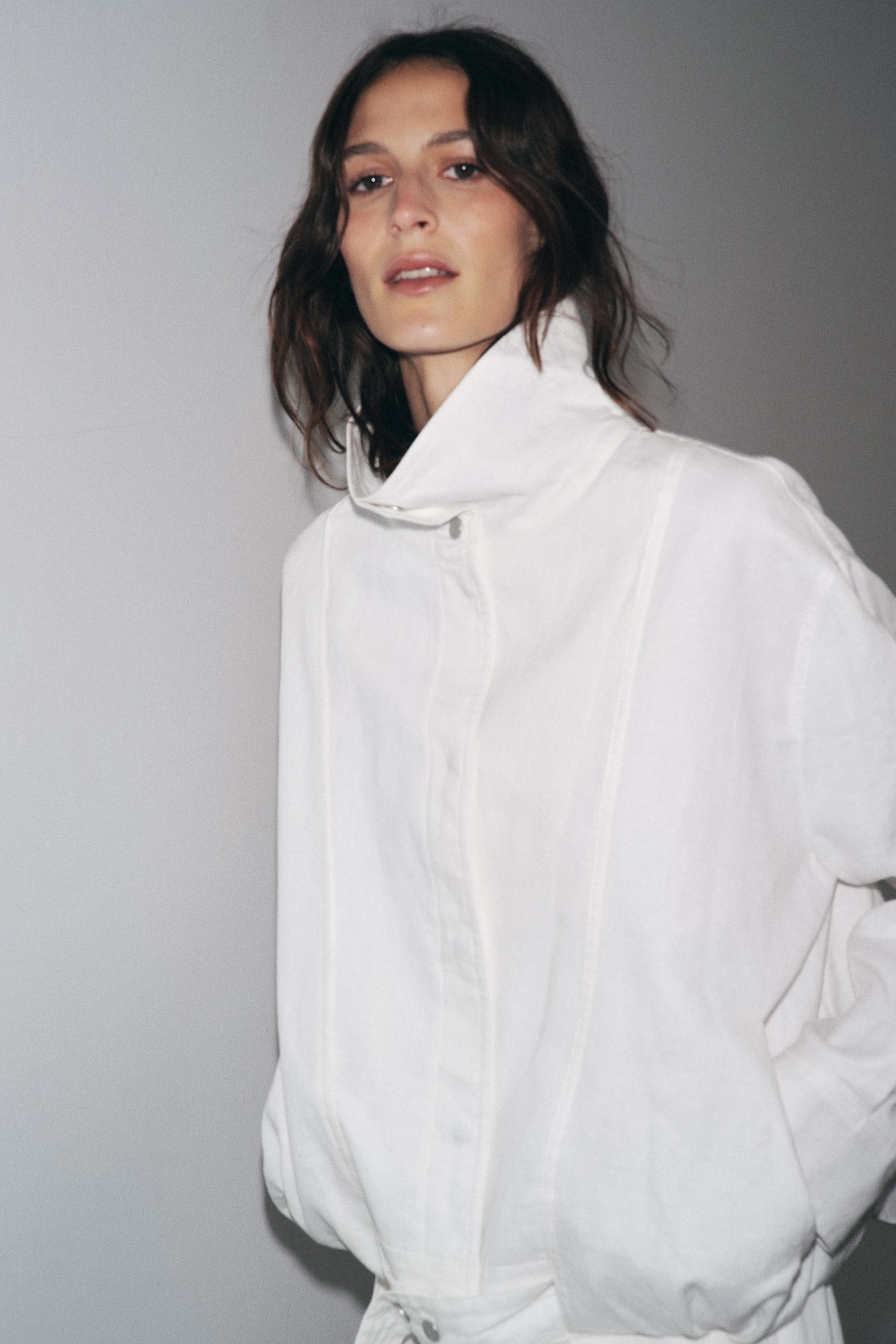 100% LINEN BOMBER JACKET ZW COLLECTION