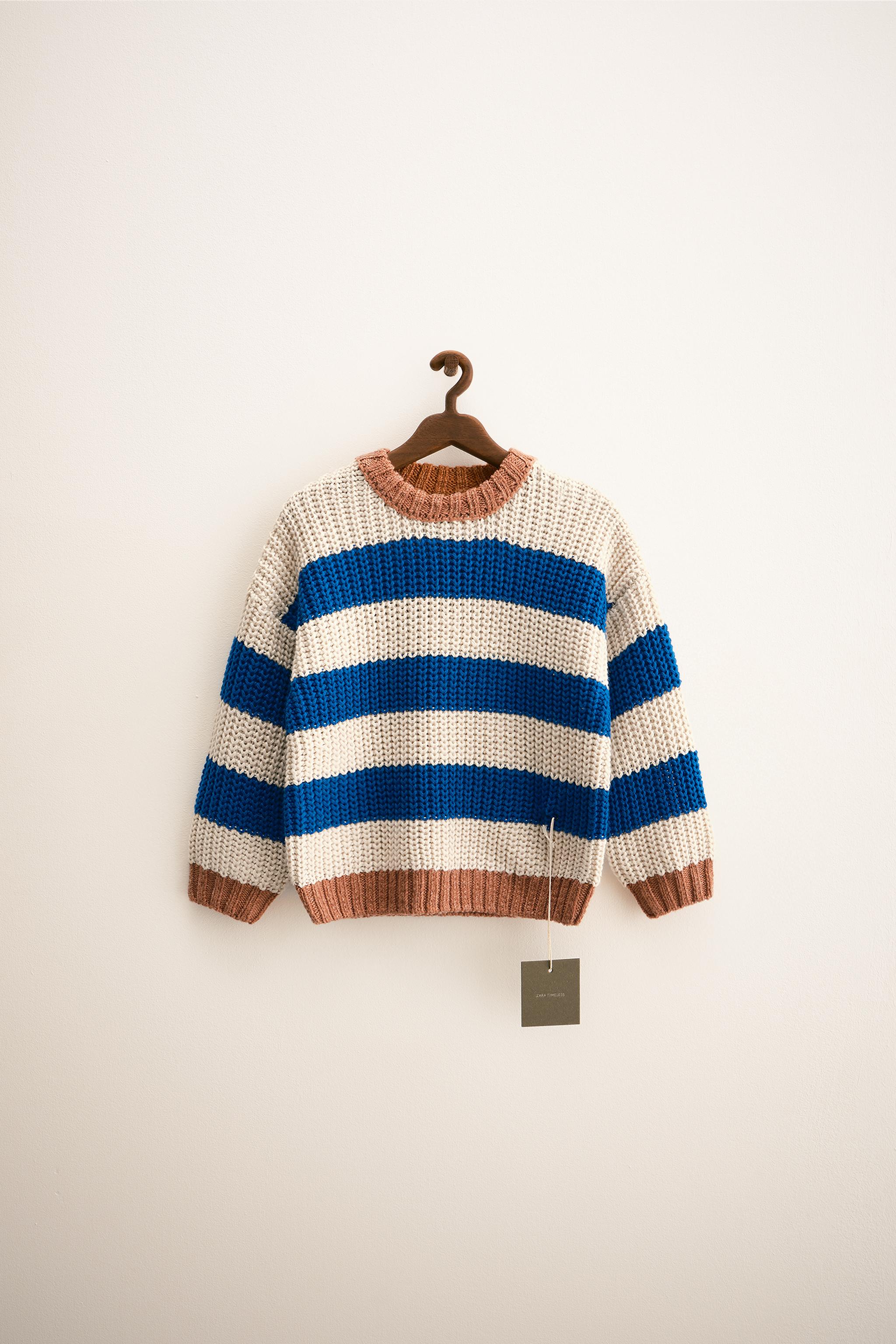 ZARA TIMELESS - STRIPED CHUNKY KNIT SWEATER
