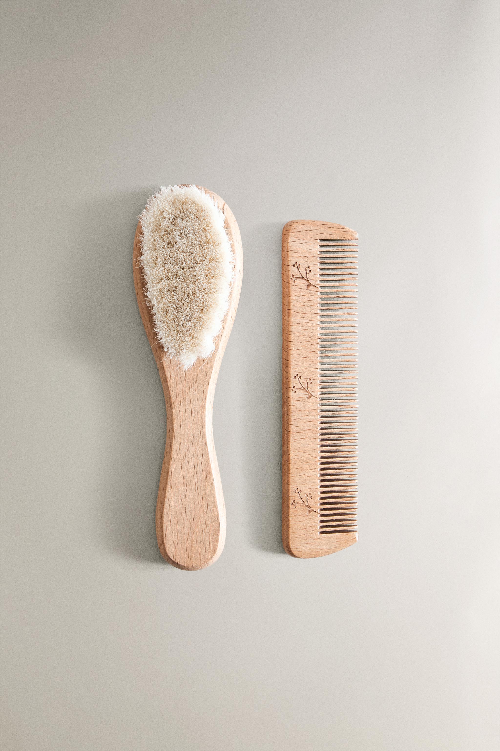 FLORAL BRUSH AND COMB SET