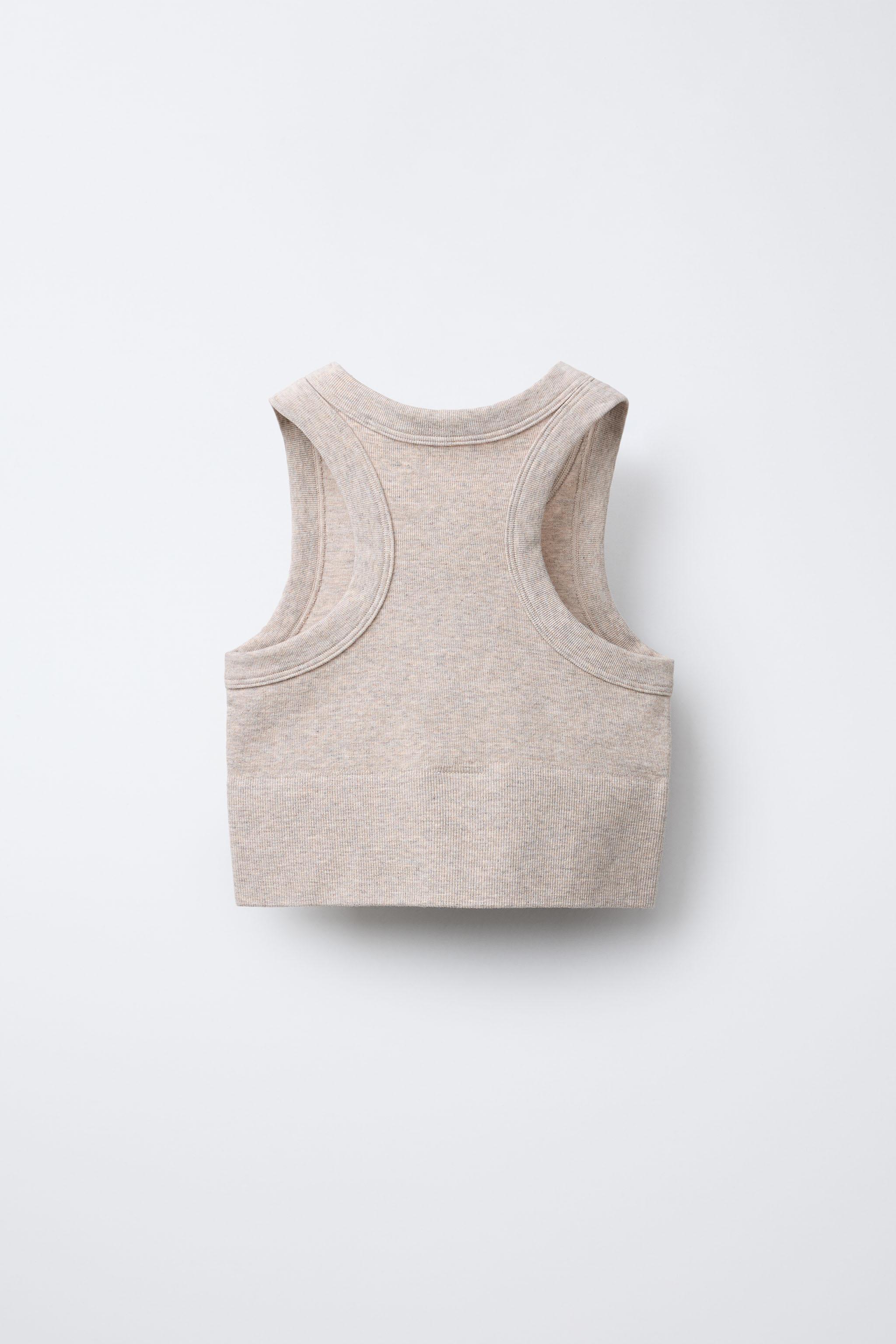 TEXT SEAMLESS CROP TOP