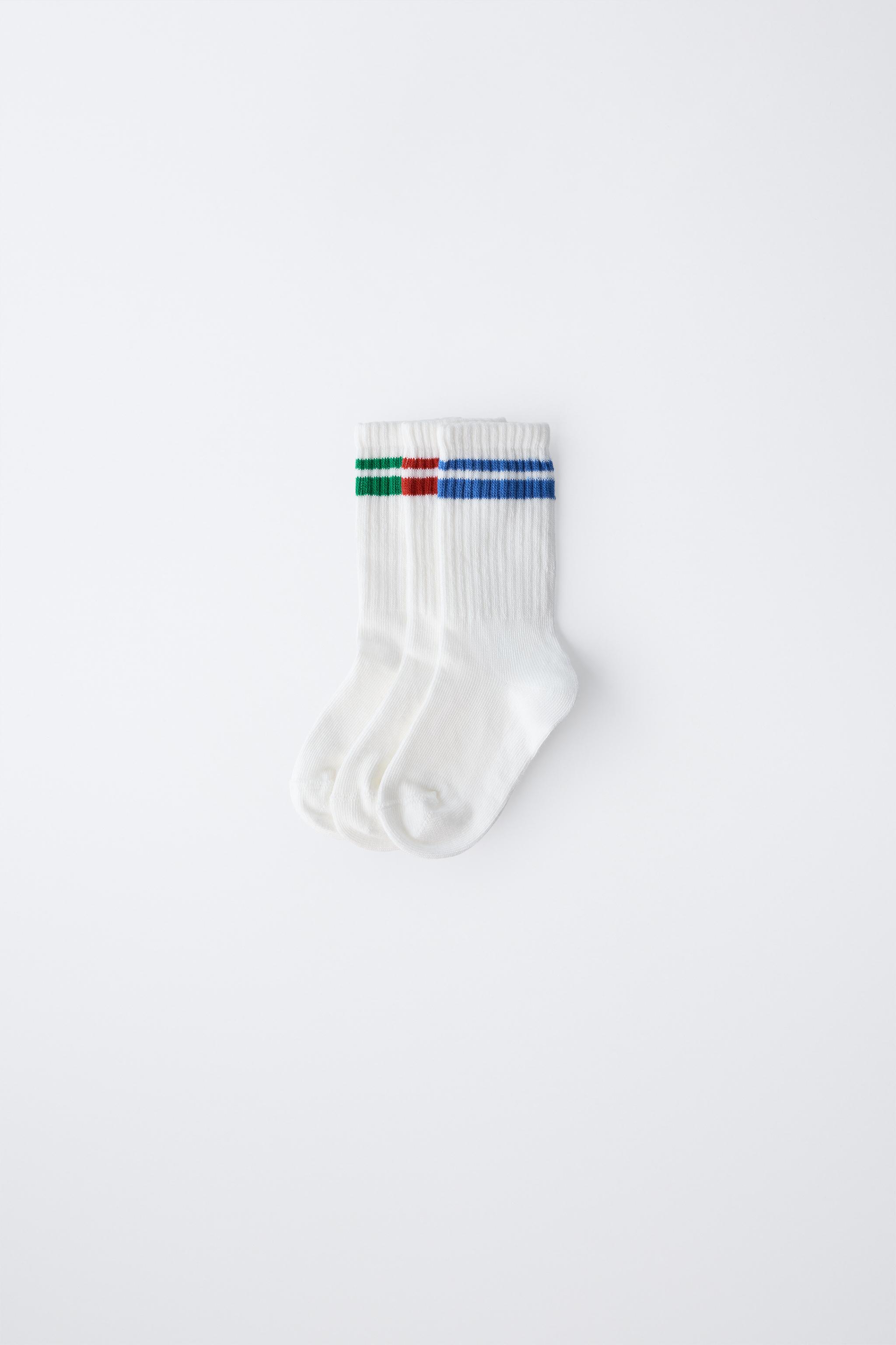 THREE-PACK OF STRIPED LONG SOCKS