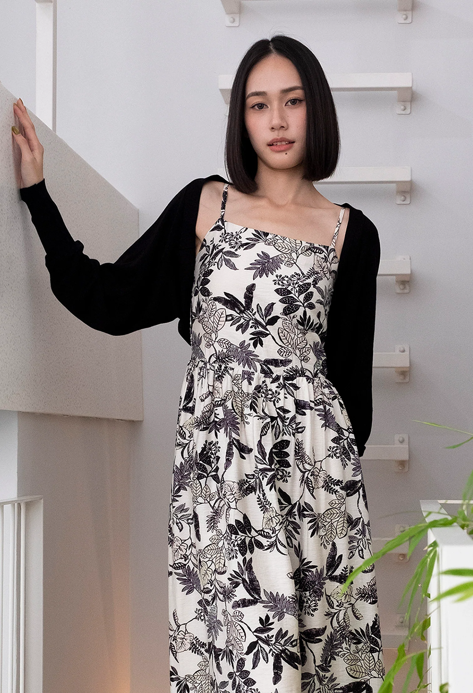 Shadow Garden Maxi Dress Cardigan Set