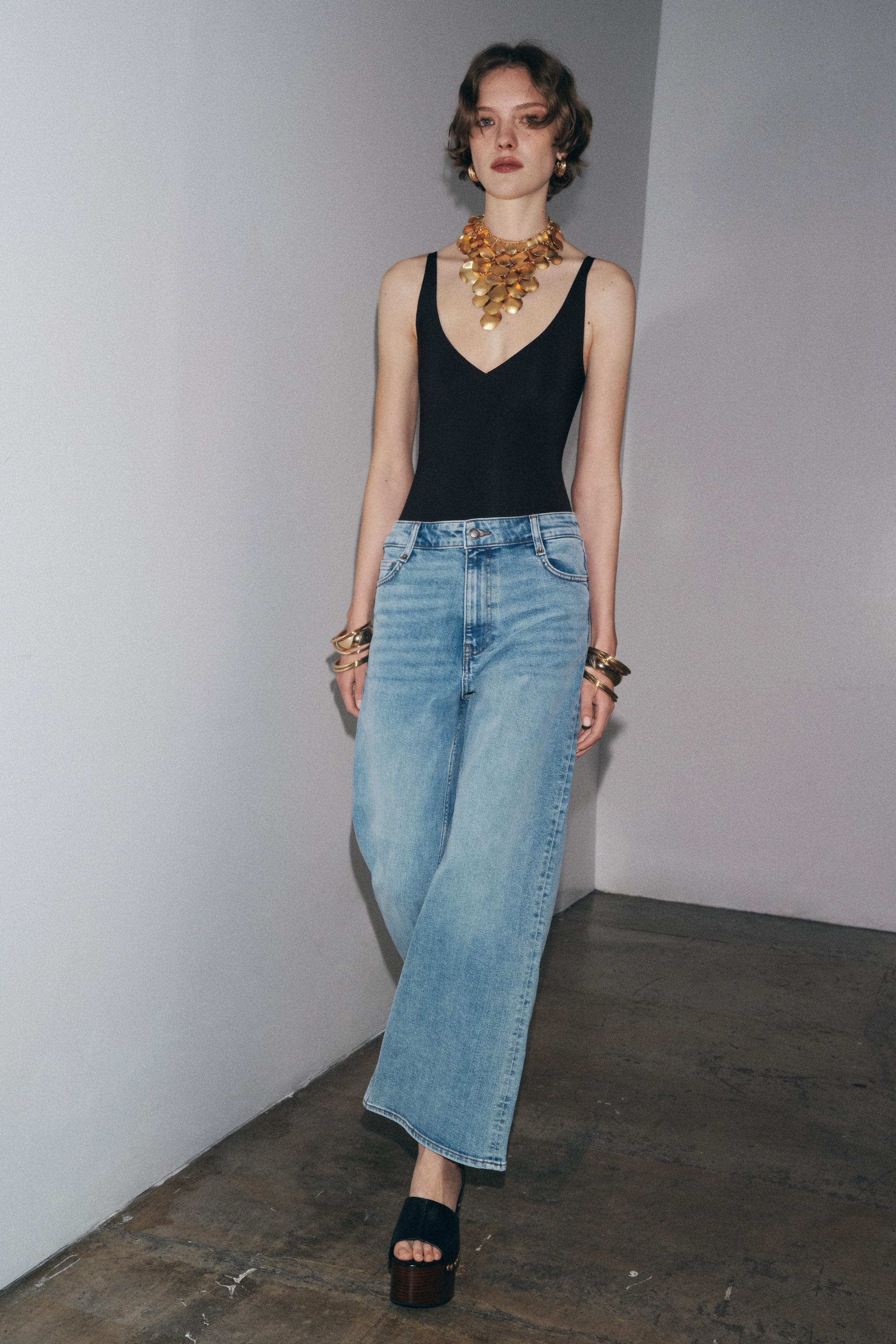ZW COLLECTION HIGH RISE WIDE LEG JEANS