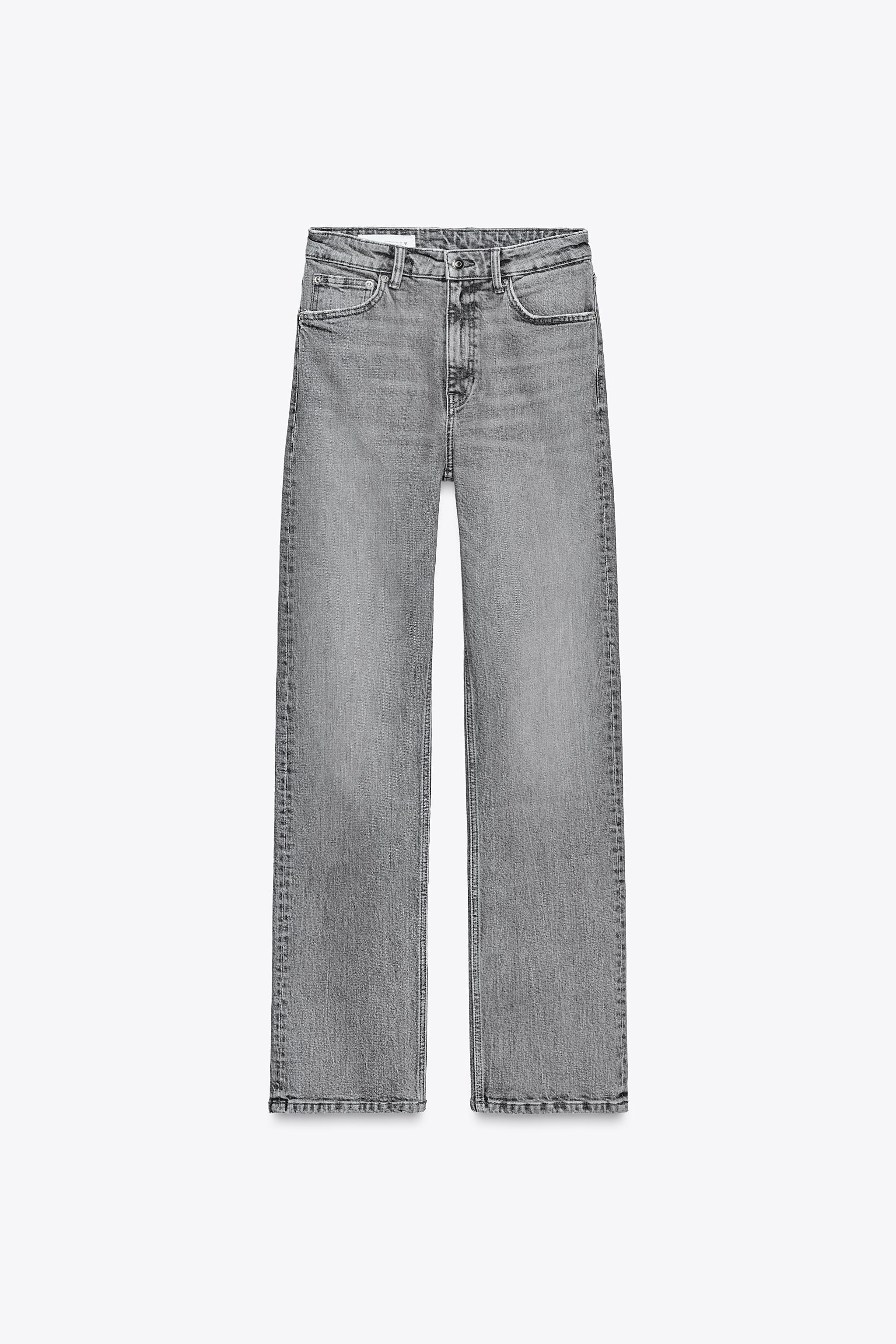 TRF HIGH-WAISTED STRAIGHT LEG JEANS