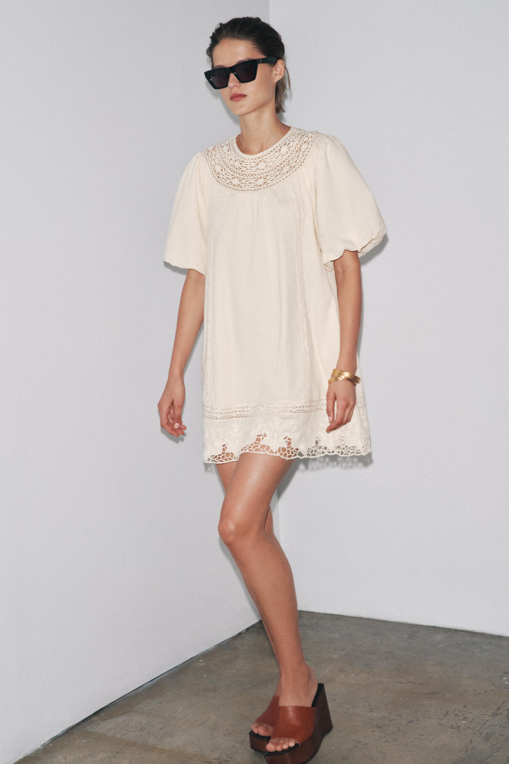 ZW COLLECTION EMBROIDERED SHORT DRESS