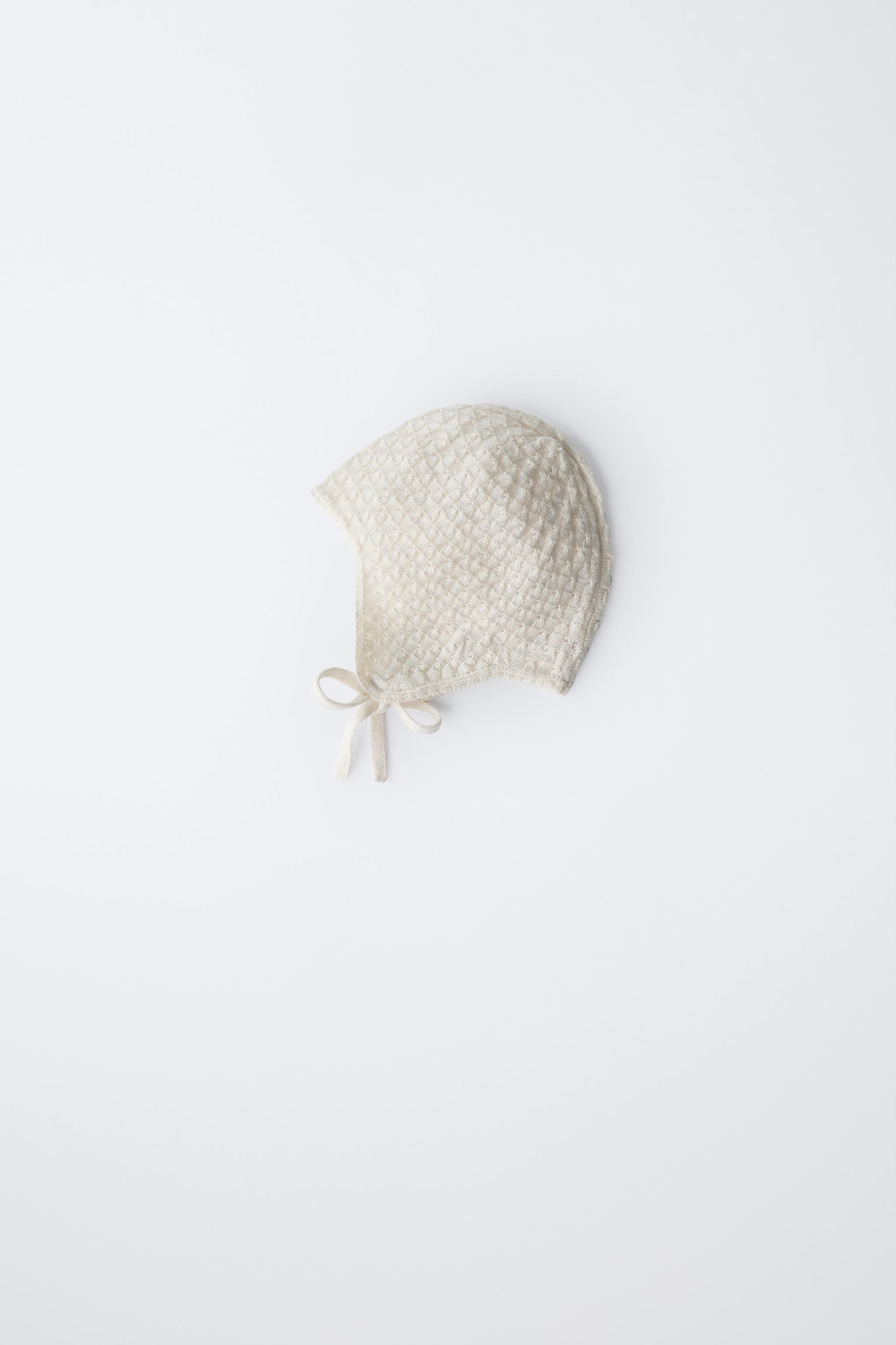 COTTON, SILK, AND CASHMERE TEXTURE KNIT BONNET