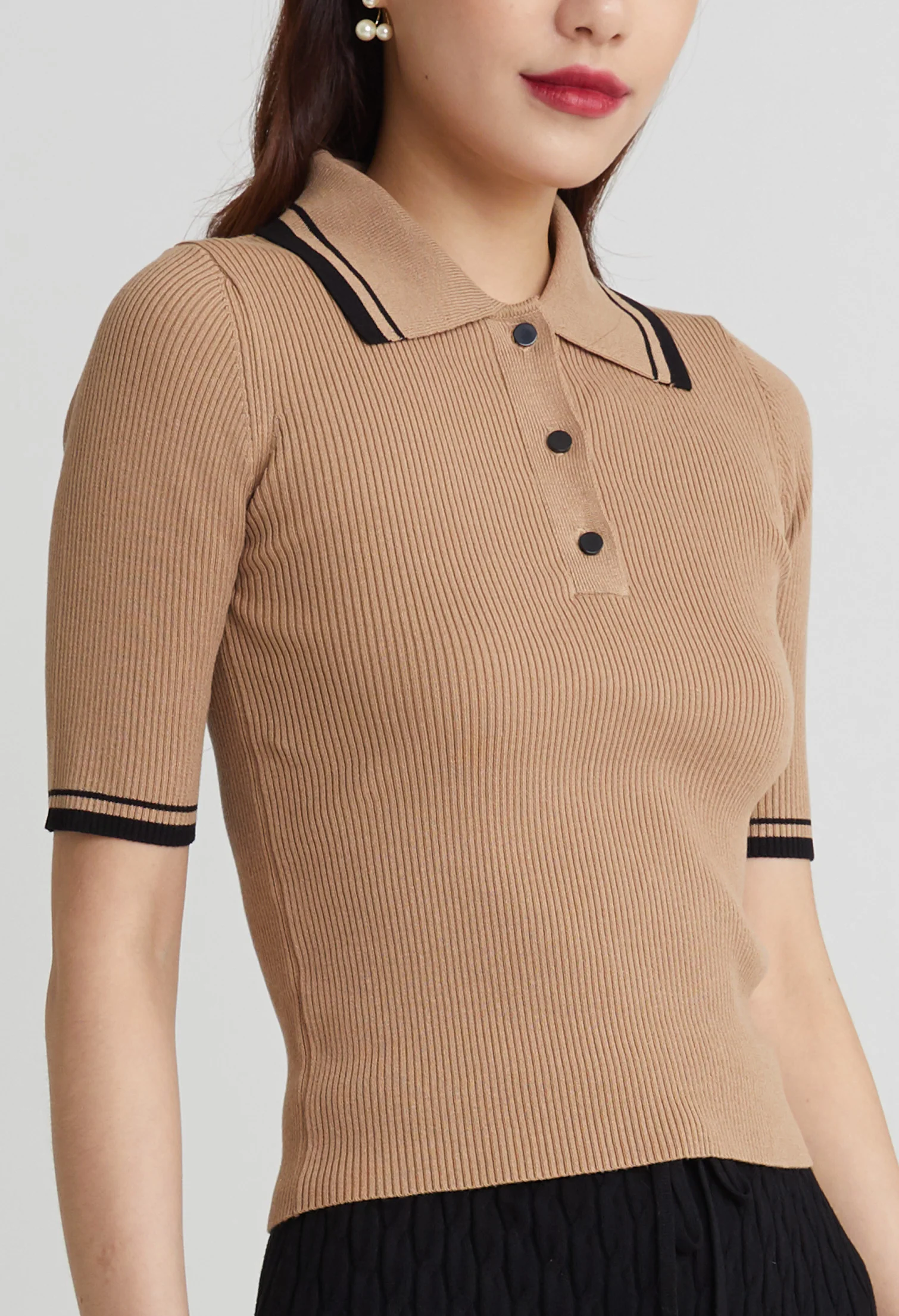Fitted Classic Collared T-Shirt