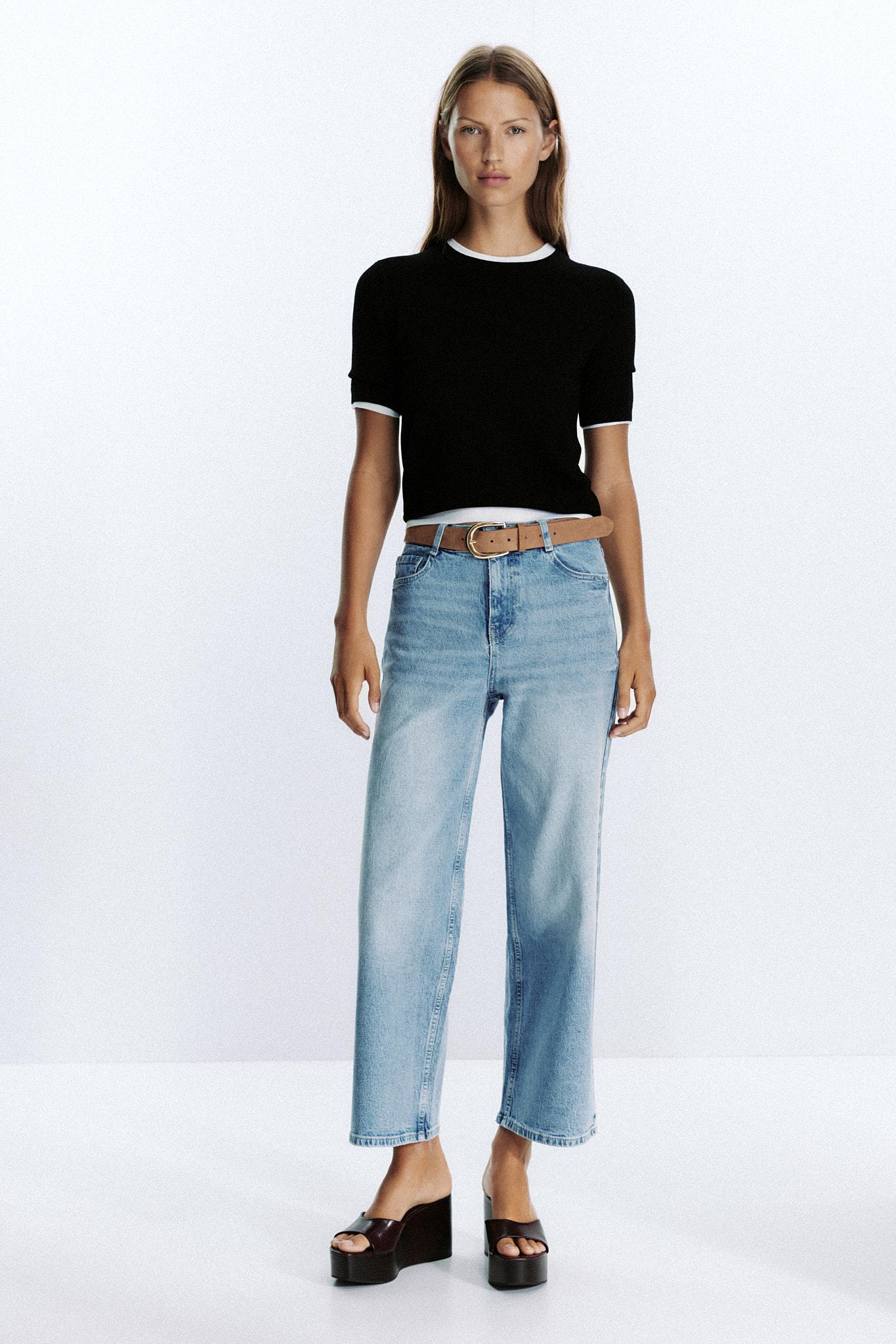 Z.10 HIGH-WAISTED BELTED CULOTTE JEANS