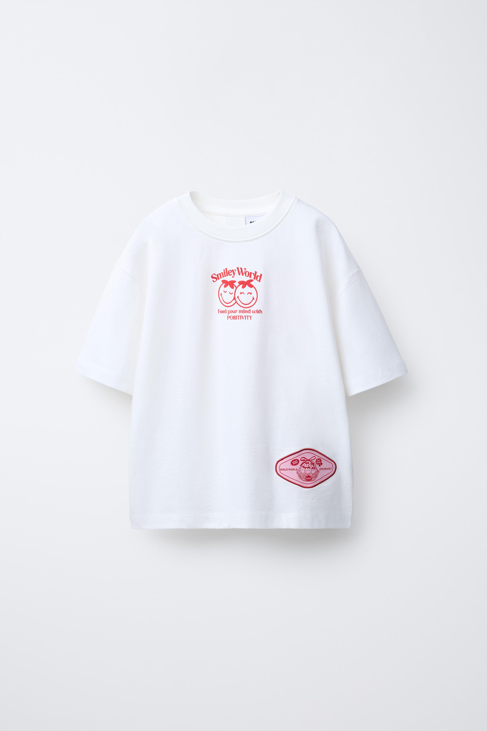 SMILEYWORLD ® PRINT AND PATCH T-SHIRT