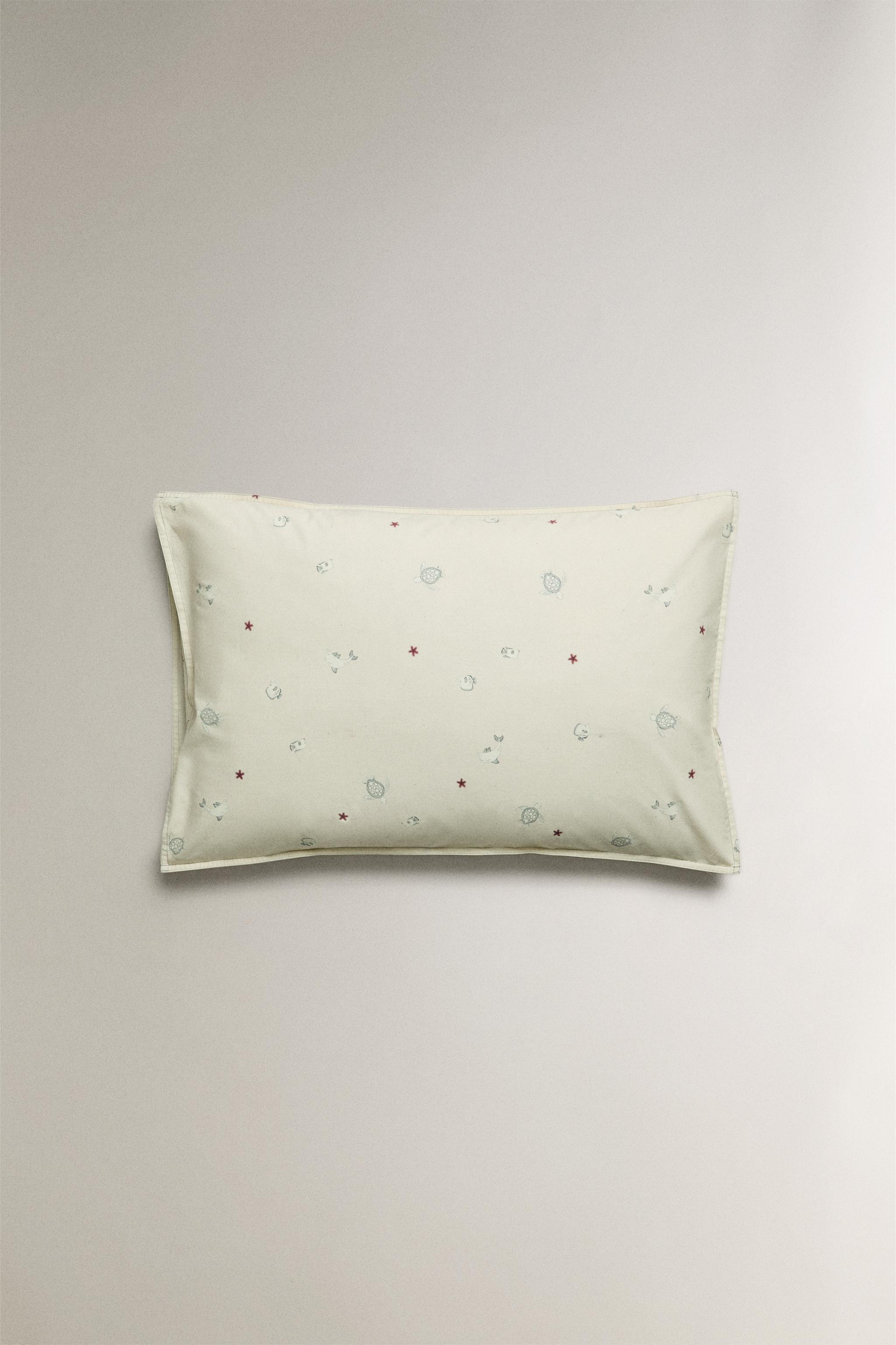 CHILDREN’S SEA PRINT PILLOWCASE