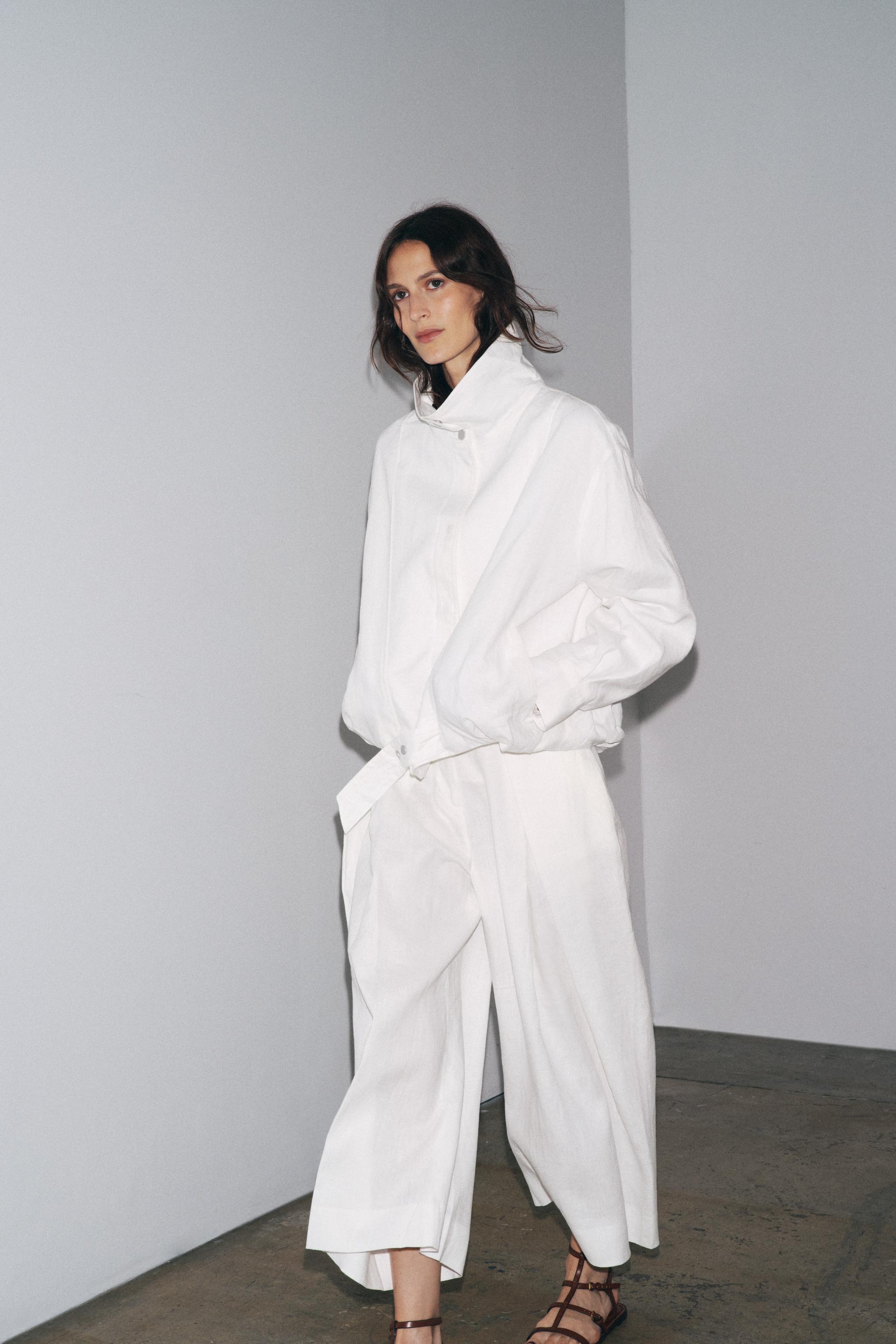 100% LINEN BOMBER JACKET ZW COLLECTION