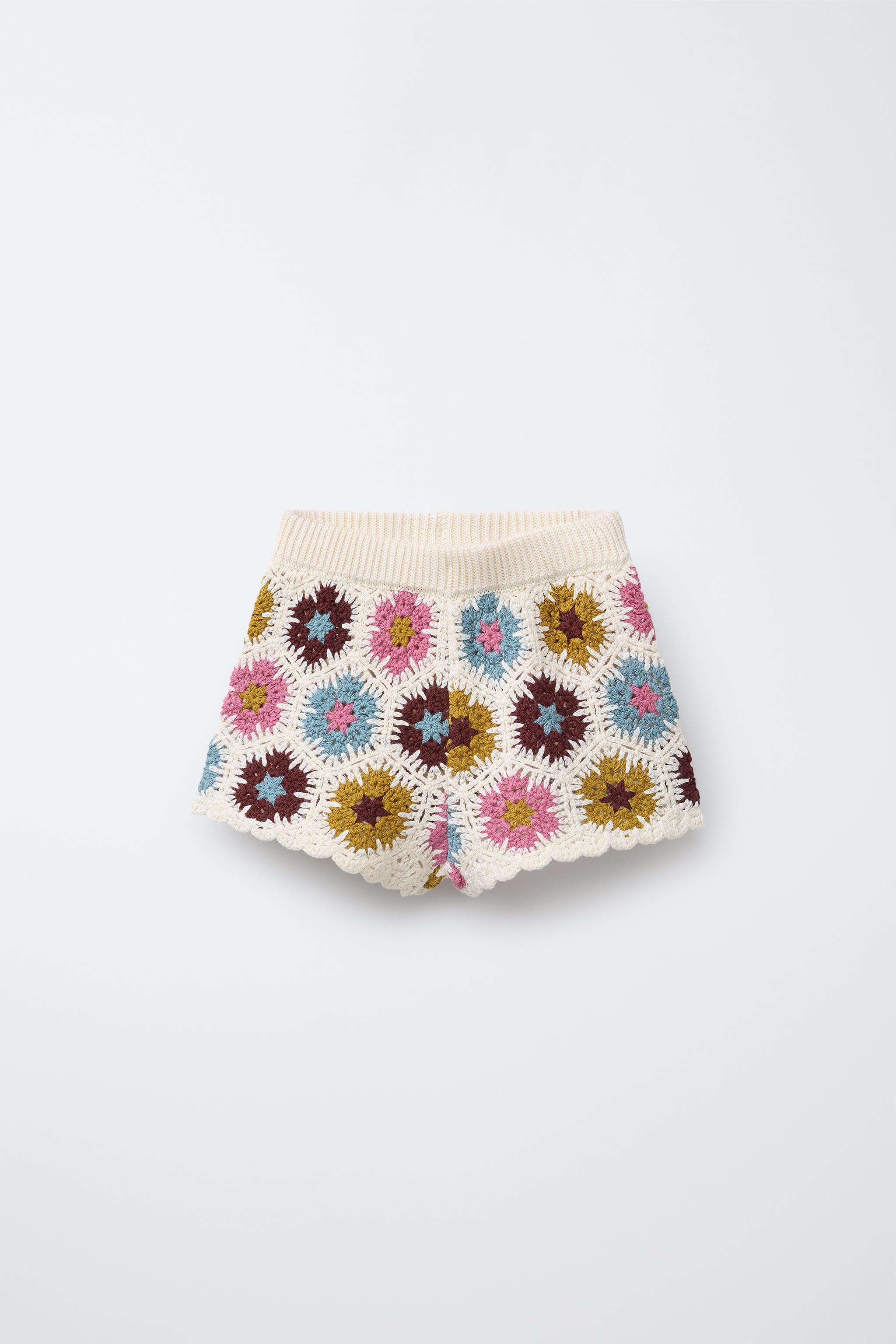 CROCHET KNIT SHORTS
