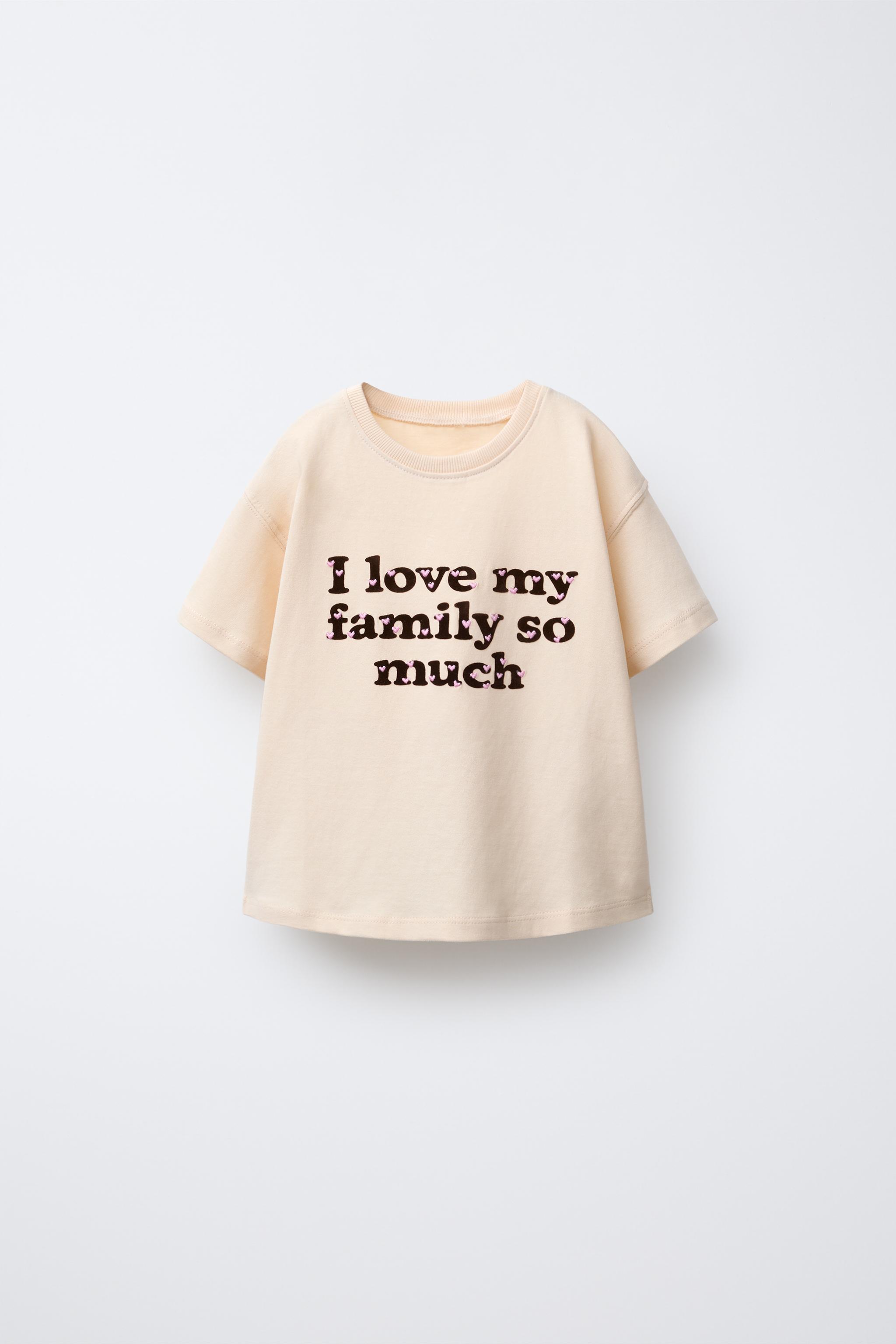 FLOCKED TEXT T-SHIRT
