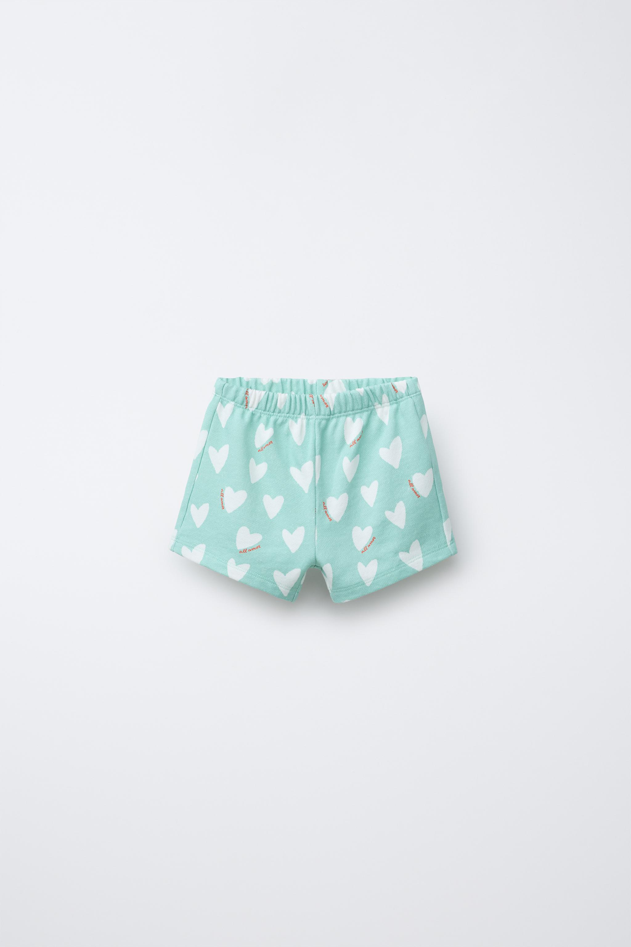 HEART PRINT BERMUDA SHORTS